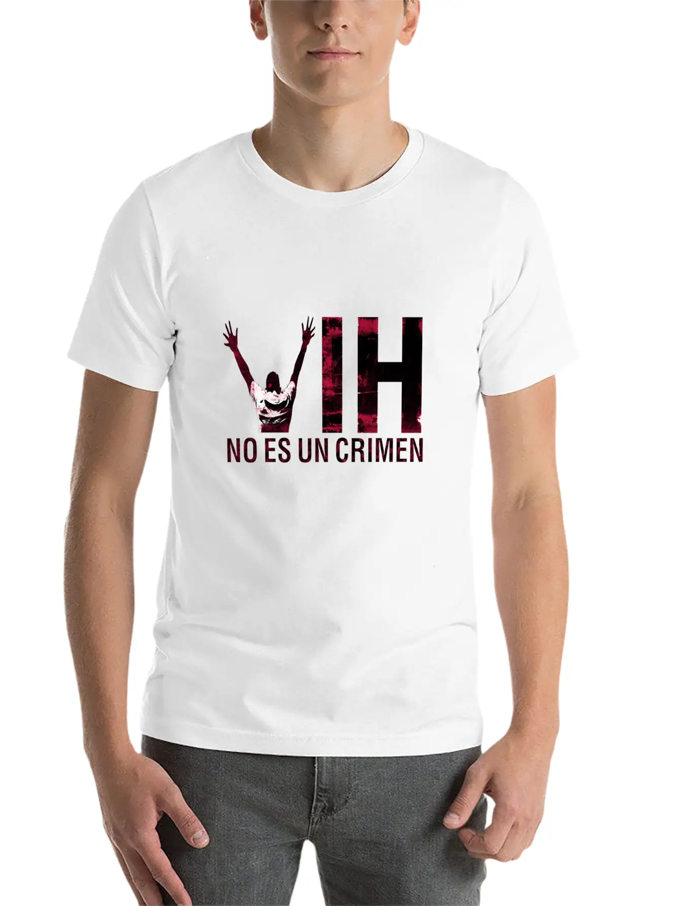 VIH No Es Un Crimen HIV Is Not A Crime Lightweight Cotton T-Shirt – Daily Comfort Graphic Shirt