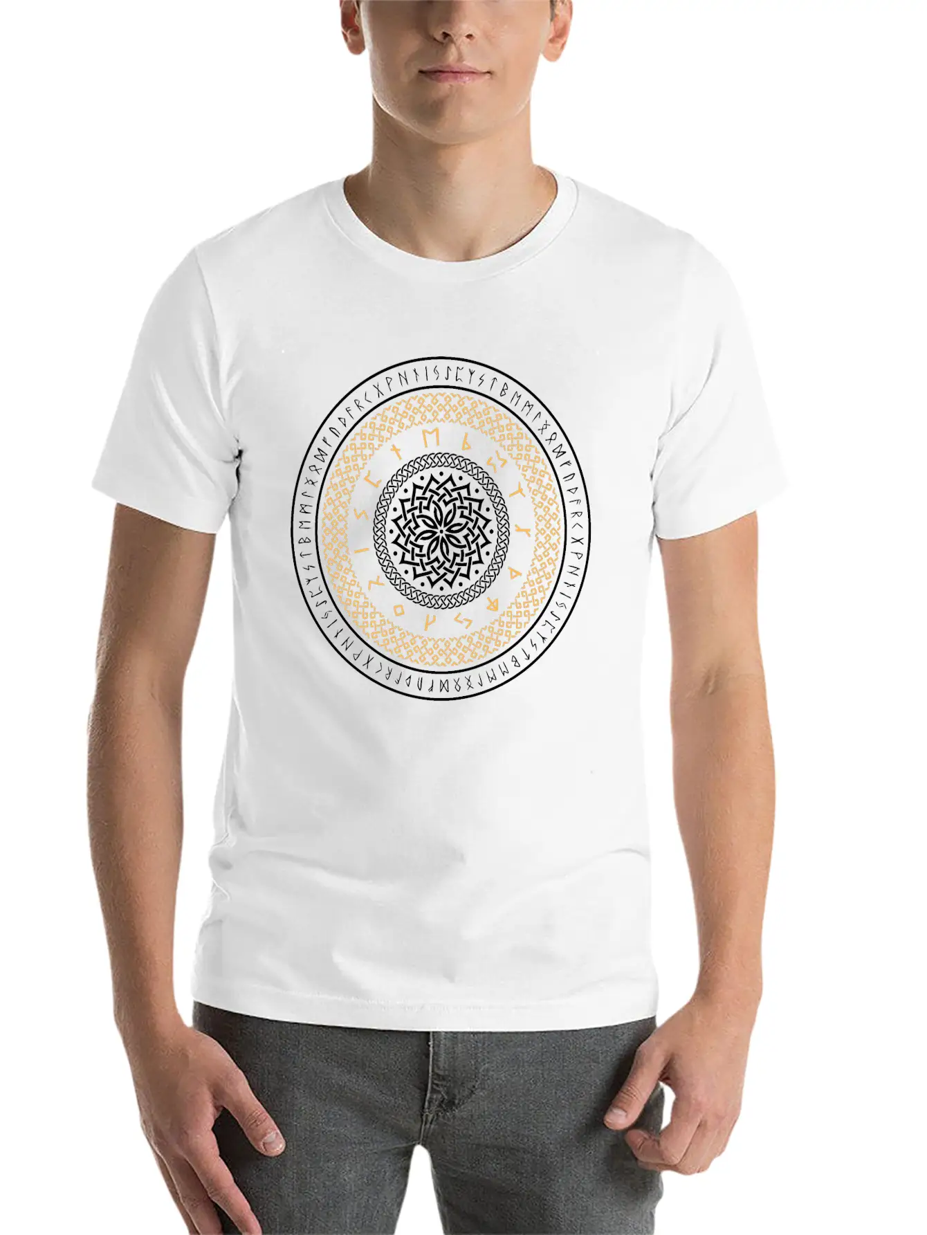 Viking Runes Circle Unisex Casual T-Shirt – Clean Design For Daily Comfort