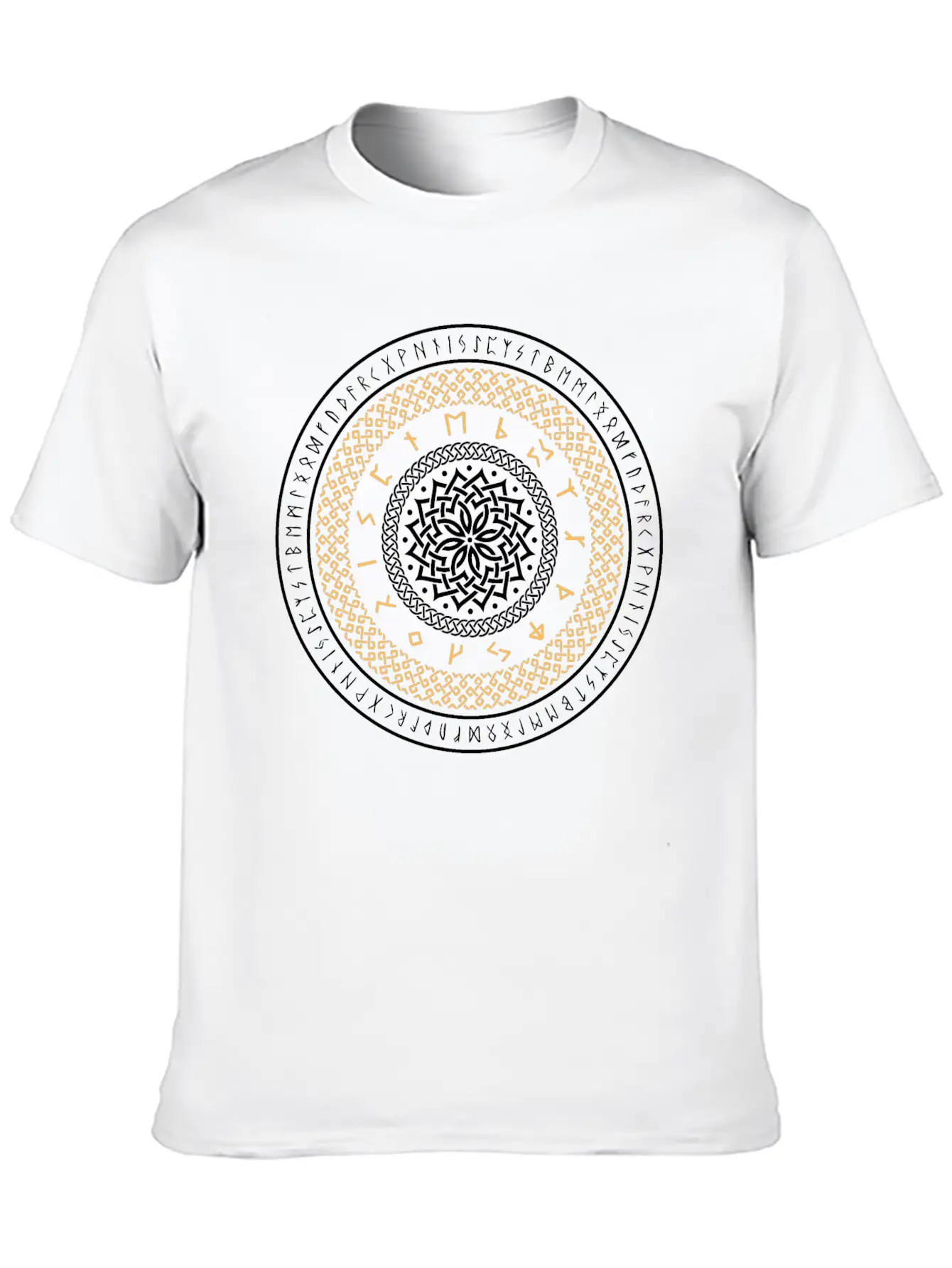 Viking Runes Circle Unisex Casual T-Shirt – Clean Design For Daily Comfort