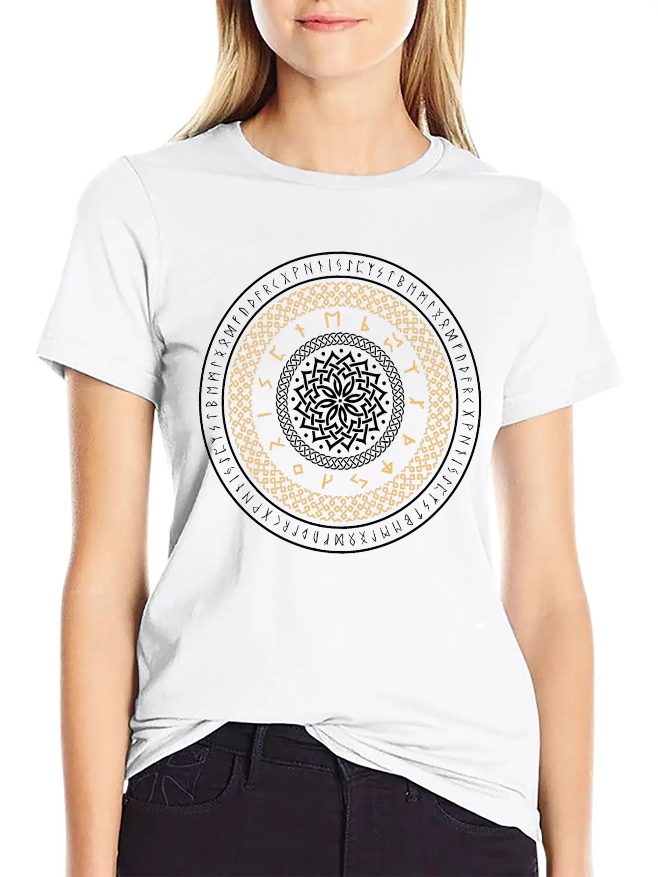 Viking Runes Circle Unisex Casual T-Shirt – Clean Design For Daily Comfort