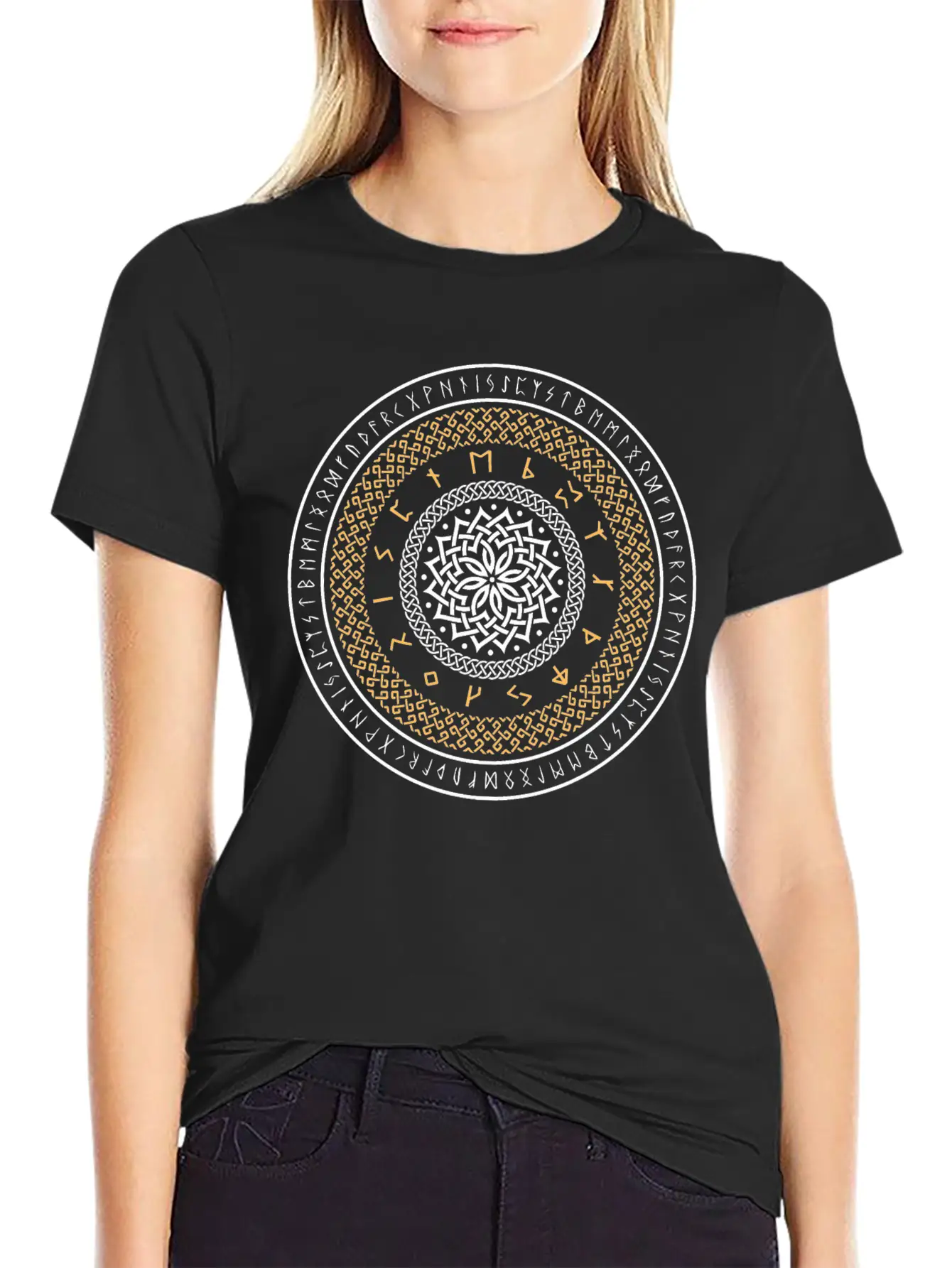 Viking Runes Circle Unisex Casual T-Shirt – Clean Design For Daily Comfort