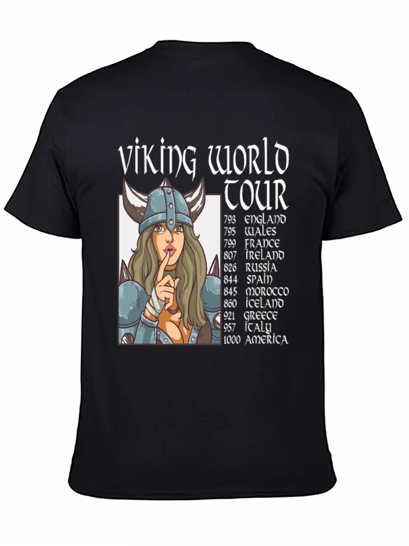 Viking World Tour Vikings Valhalla Odin For A Men Relaxed Everyday Tee – Lightweight And Durable Cotton