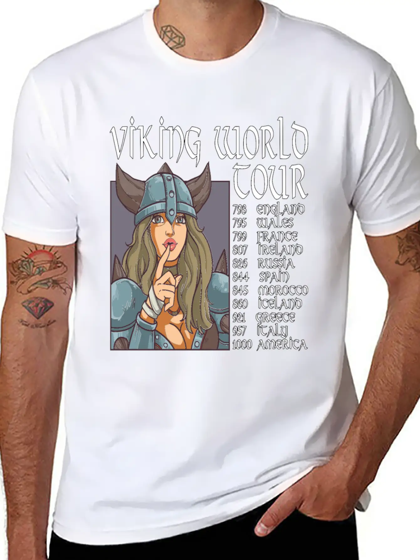 Viking World Tour Vikings Valhalla Odin For A Men Relaxed Everyday Tee – Lightweight And Durable Cotton
