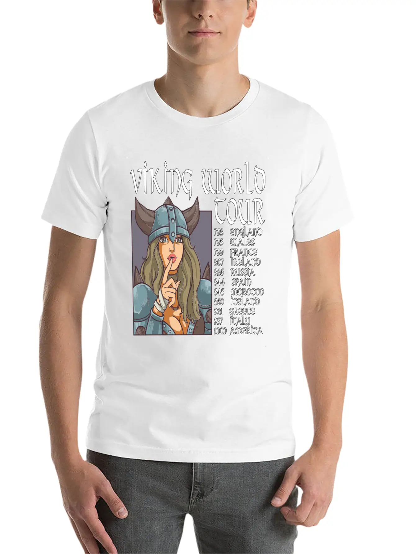 Viking World Tour Vikings Valhalla Odin For A Men Relaxed Everyday Tee – Lightweight And Durable Cotton