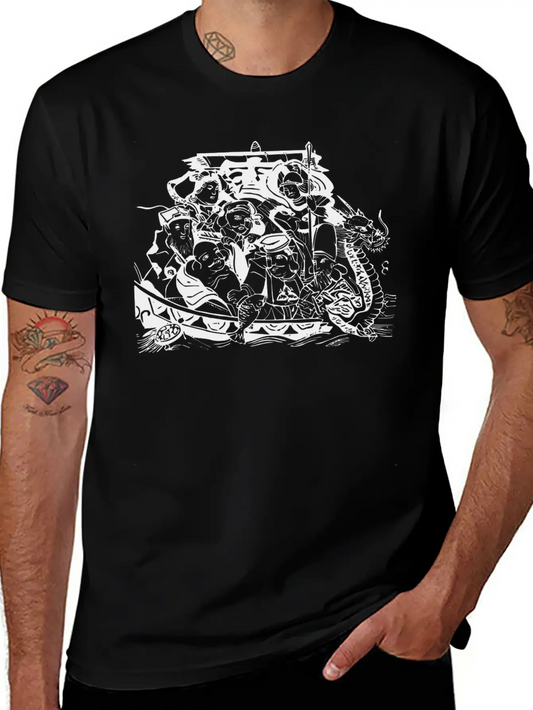 Vikings Wickinger Warrior Vikingboat Boot31 Lightweight Cotton T-Shirt – Daily Comfort Graphic Shirt