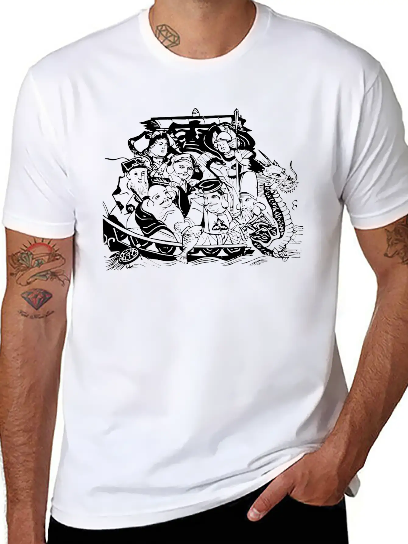 Vikings Wickinger Warrior Vikingboat Boot31 Lightweight Cotton T-Shirt – Daily Comfort Graphic Shirt