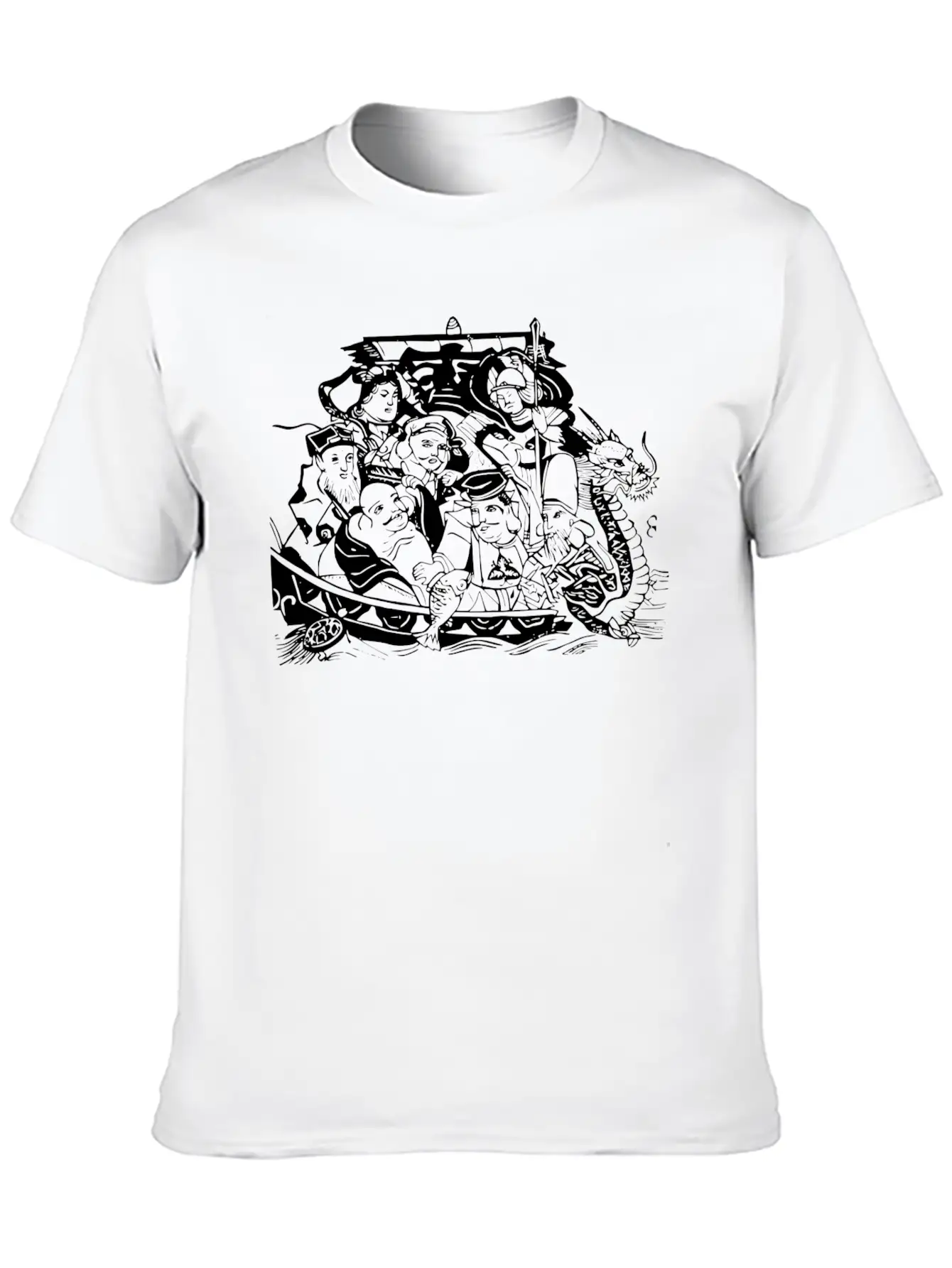 Vikings Wickinger Warrior Vikingboat Boot31 Lightweight Cotton T-Shirt – Daily Comfort Graphic Shirt