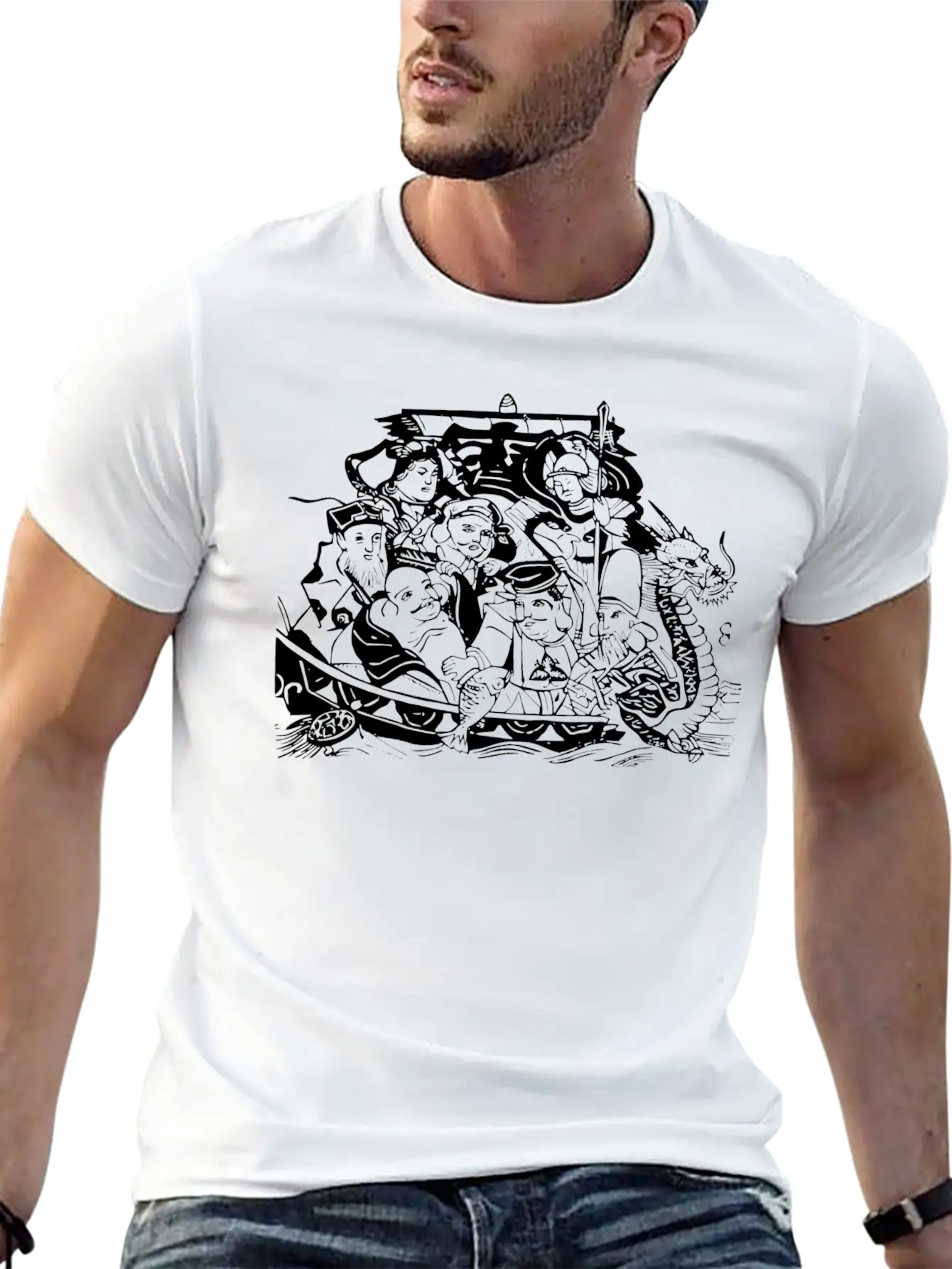 Vikings Wickinger Warrior Vikingboat Boot31 Lightweight Cotton T-Shirt – Daily Comfort Graphic Shirt