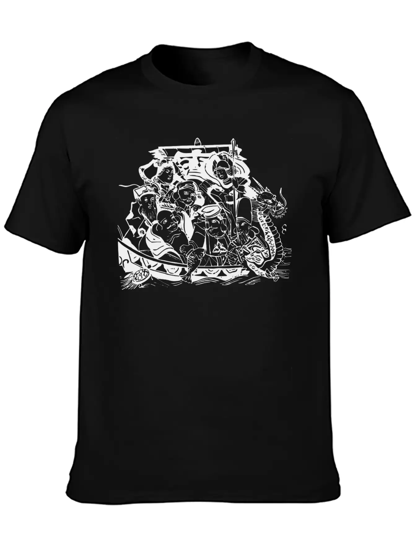 Vikings Wickinger Warrior Vikingboat Boot31 Lightweight Cotton T-Shirt – Daily Comfort Graphic Shirt