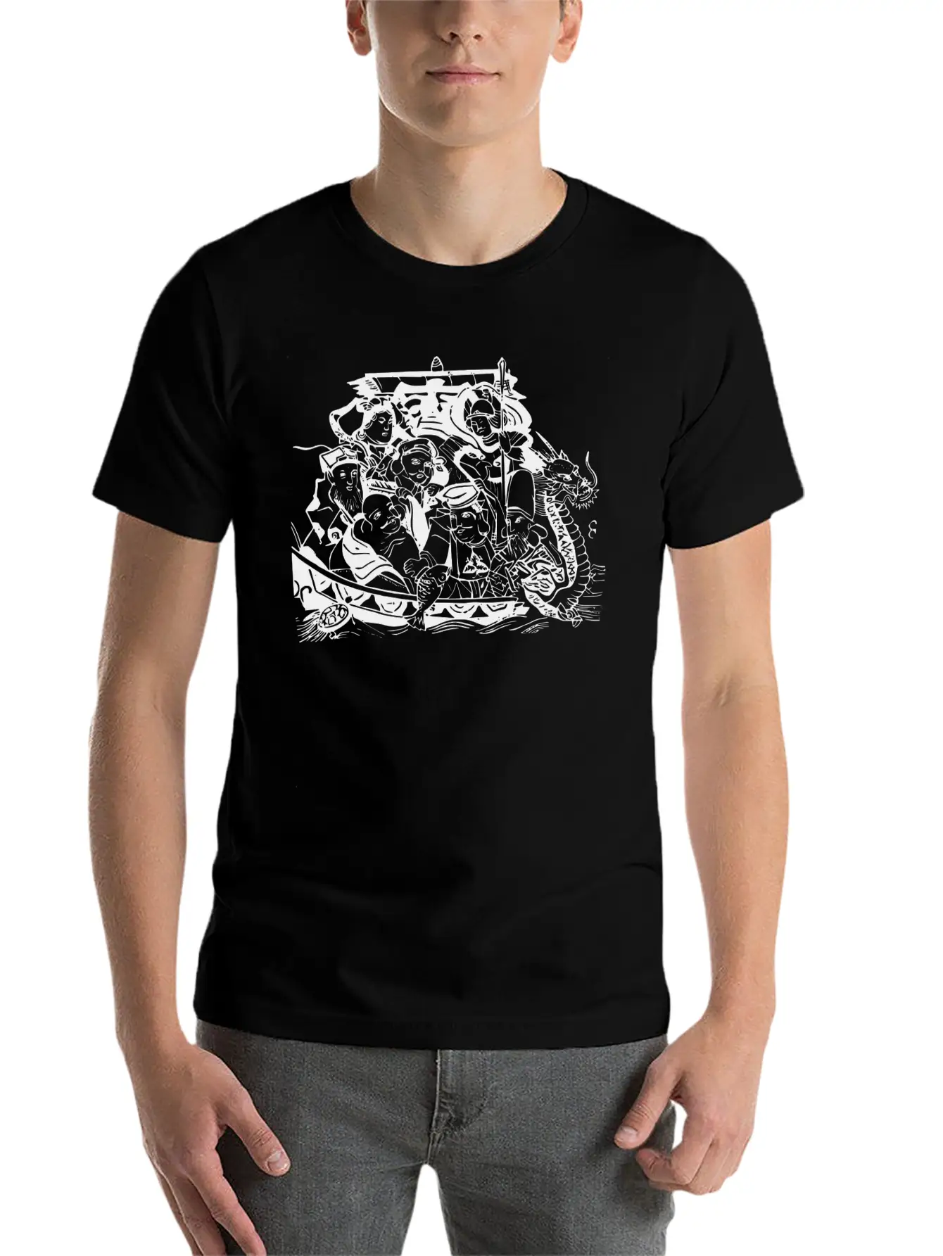 Vikings Wickinger Warrior Vikingboat Boot31 Lightweight Cotton T-Shirt – Daily Comfort Graphic Shirt