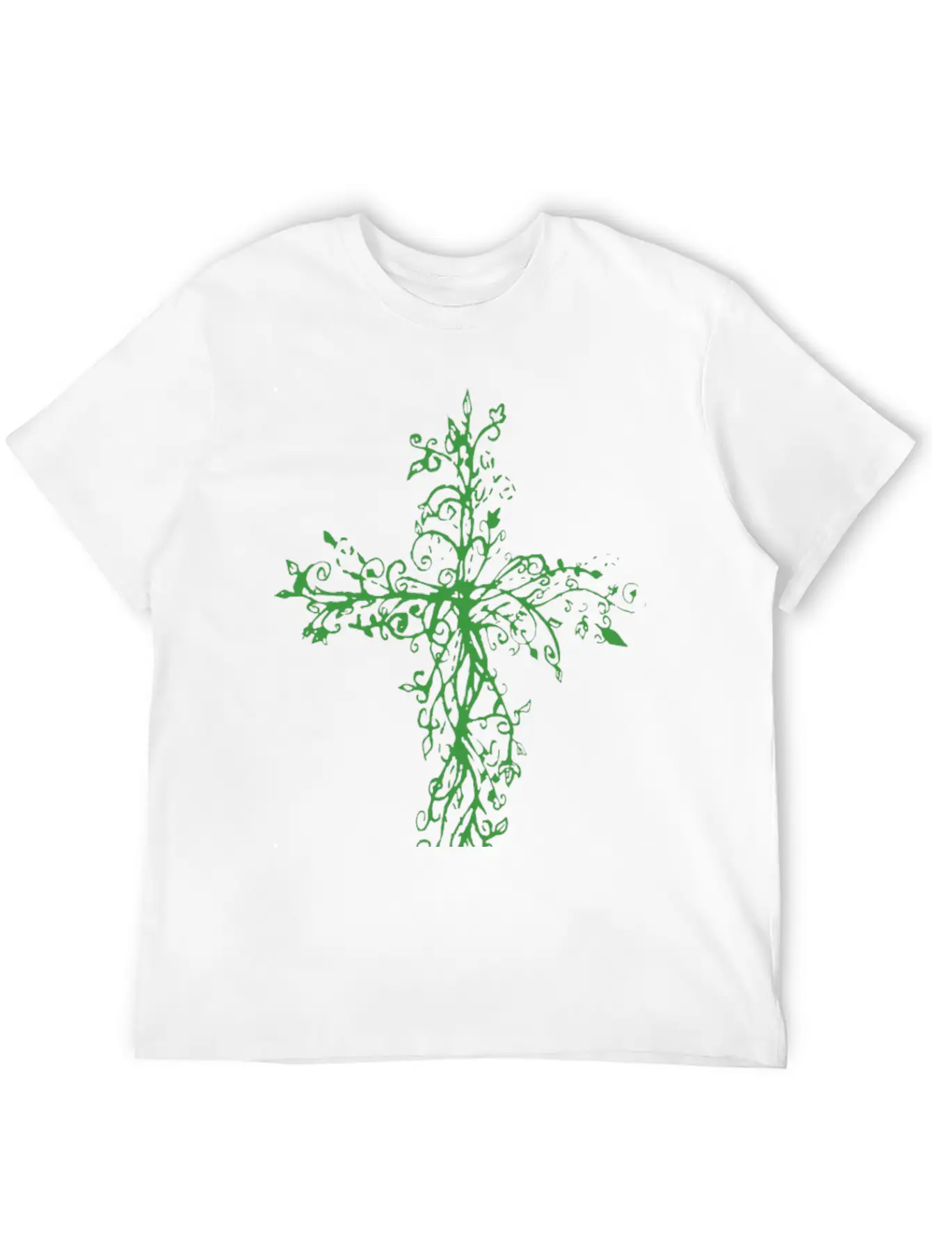 Vine Cross Lightweight Cotton T-Shirt – Daily Comfort Graphic Shirt