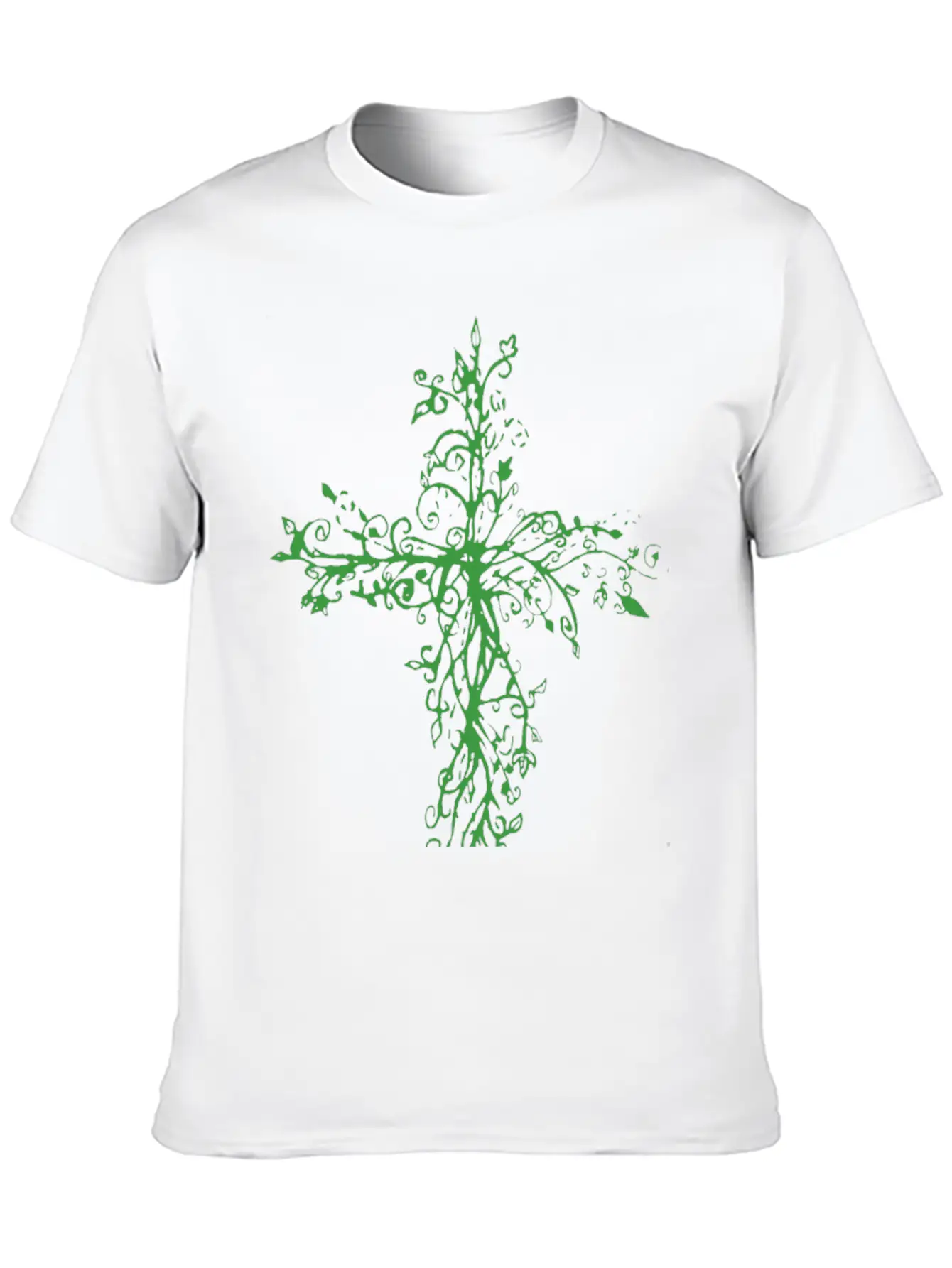 Vine Cross Lightweight Cotton T-Shirt – Daily Comfort Graphic Shirt