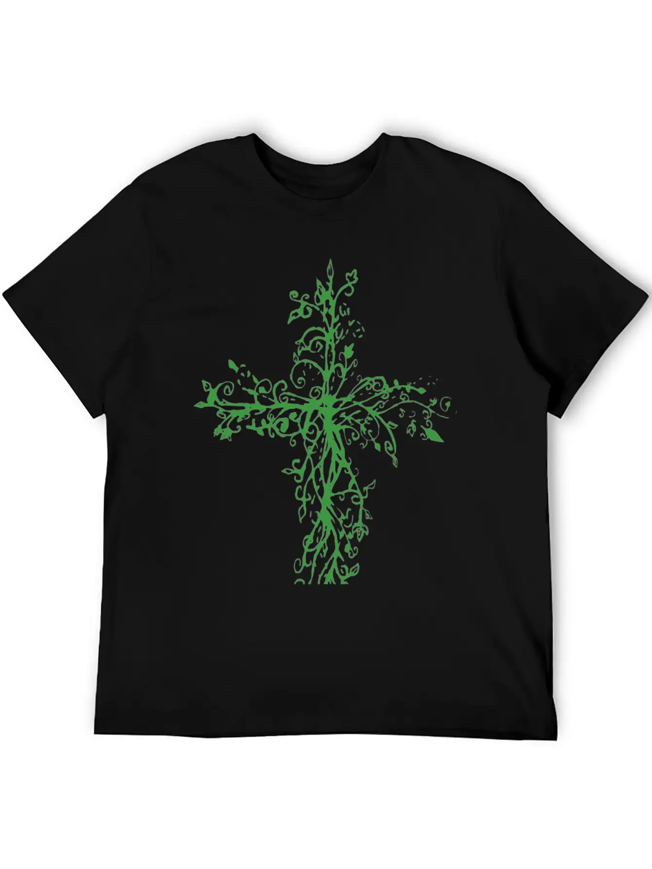 Vine Cross Lightweight Cotton T-Shirt – Daily Comfort Graphic Shirt