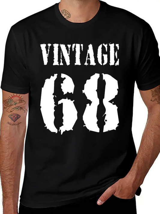 Vintage 1968 - Vintage 68 - Party Vector Unisex Casual T-Shirt – Clean Design For Daily Comfort