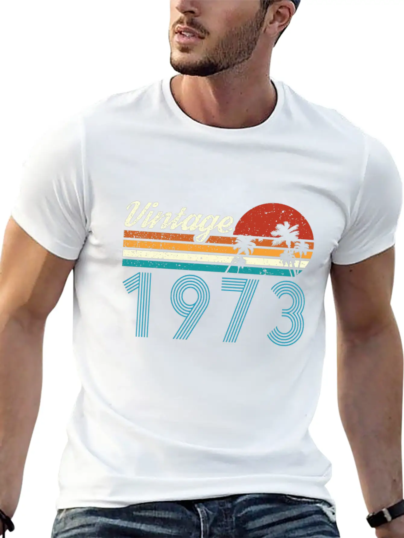 Vintage 1973 Vintage Birthday Retro Vintage Essential Cotton Tee For Daily Outfits – Unisex Style