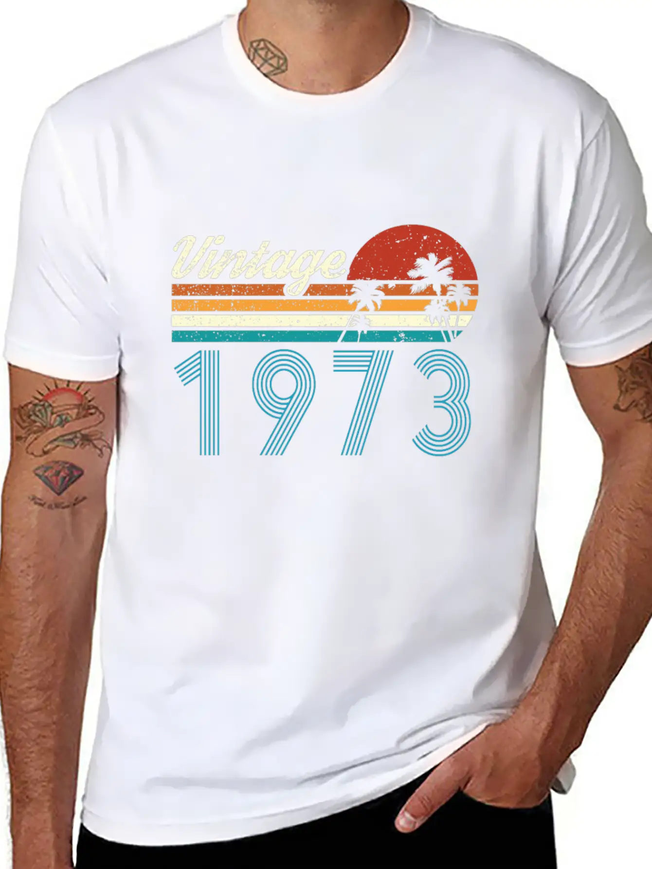 Vintage 1973 Vintage Birthday Retro Vintage Essential Cotton Tee For Daily Outfits – Unisex Style