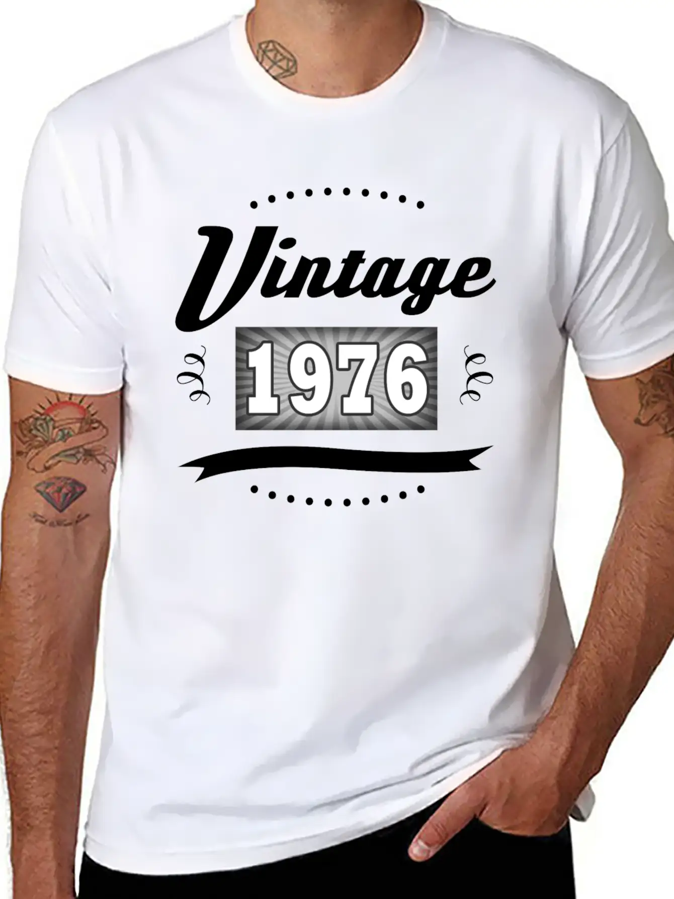 VINTAGE 1976 2.png Essential Cotton Tee For Daily Outfits – Unisex Style