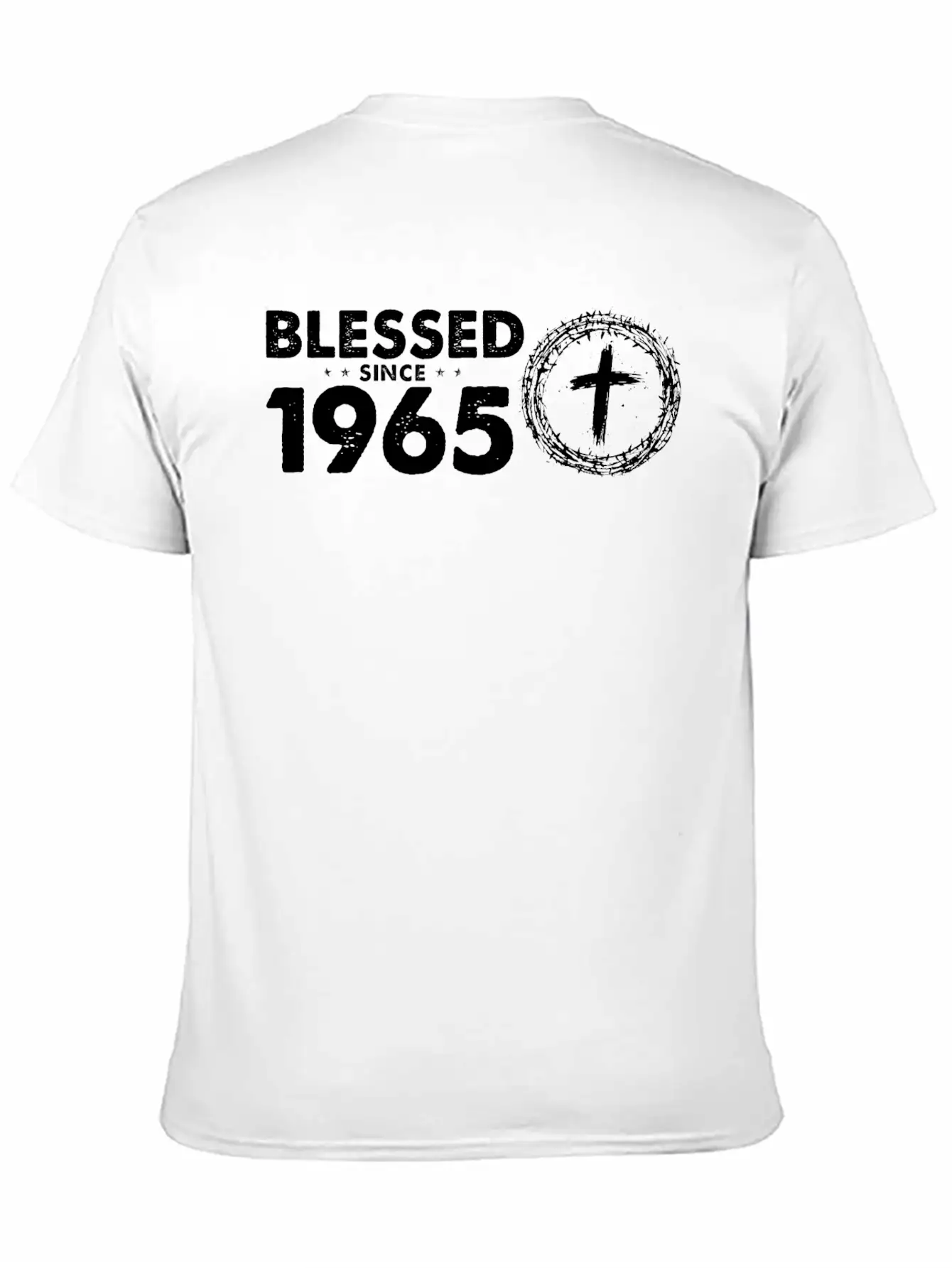Vintage 59th Birthday - Blessed Since 1965 By Basic Graphic T-Shirt – Daily Comfort In Soft Cotton