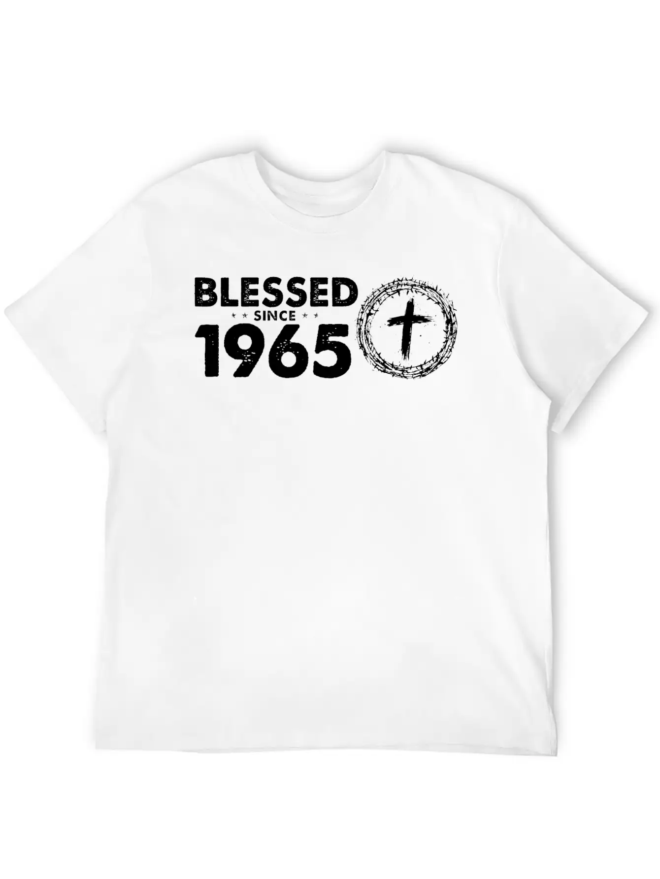 Vintage 59th Birthday - Blessed Since 1965 By Basic Graphic T-Shirt – Daily Comfort In Soft Cotton