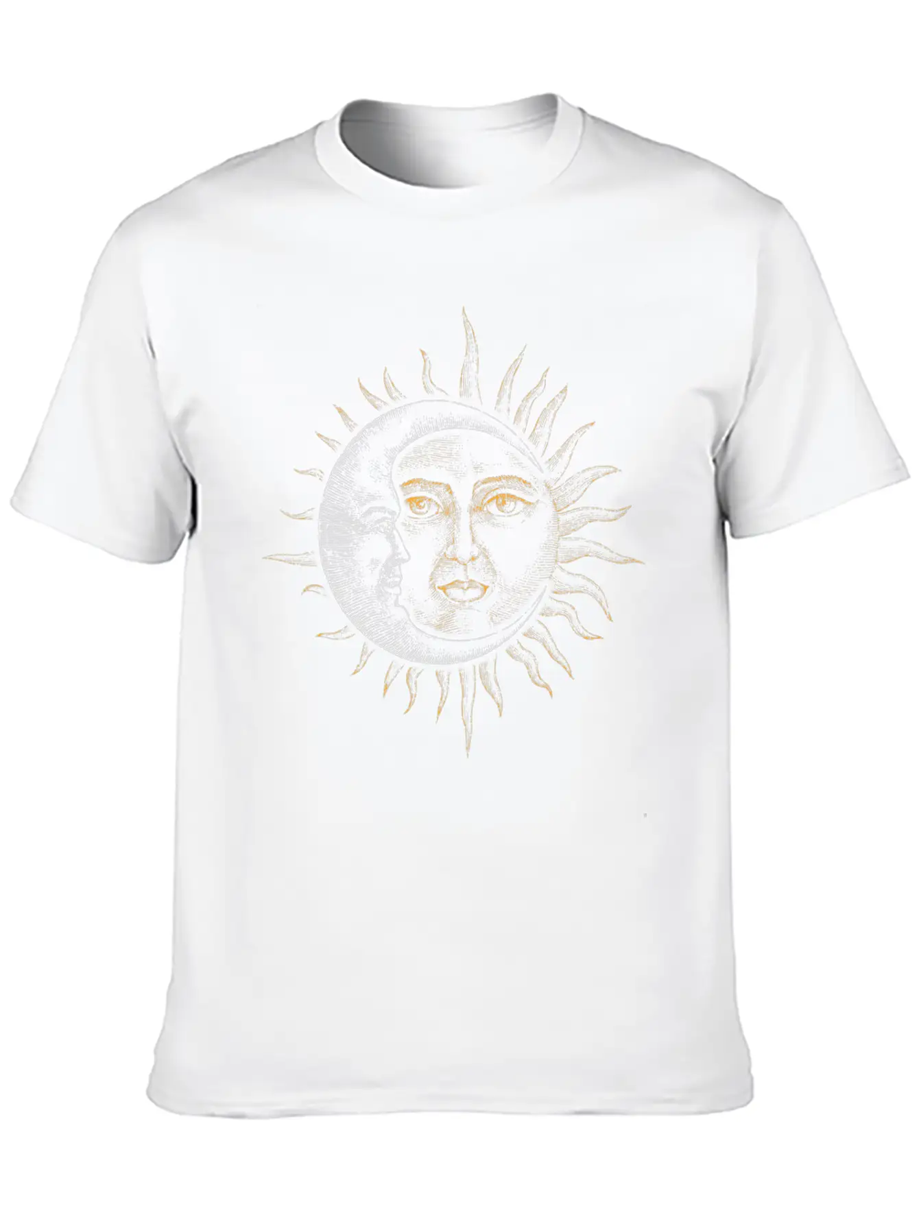 Vintage Astronomy Stars Sun Moon Basic Graphic T-Shirt – Daily Comfort In Soft Cotton