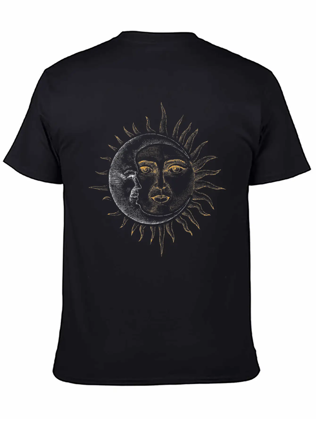 Vintage Astronomy Stars Sun Moon Basic Graphic T-Shirt – Daily Comfort In Soft Cotton