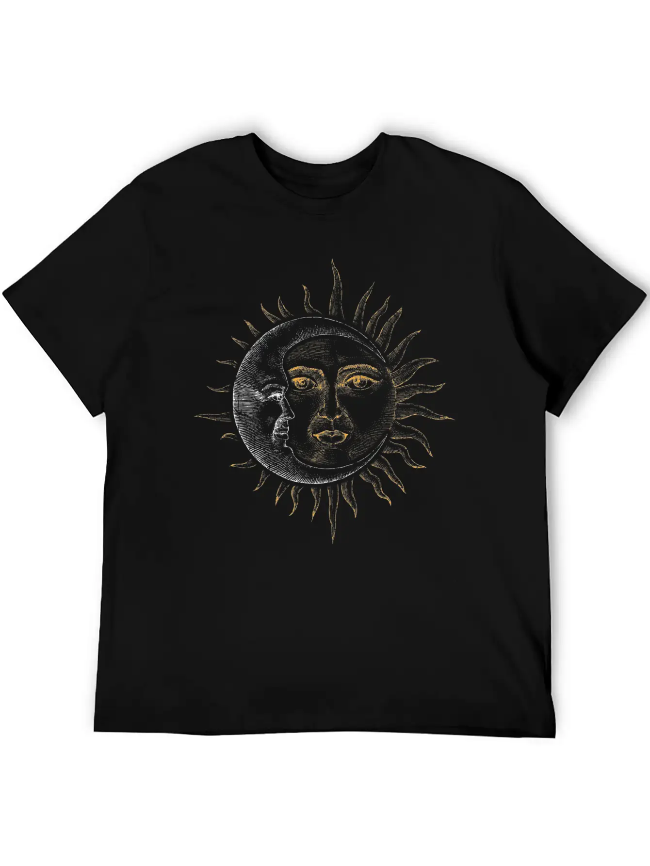 Vintage Astronomy Stars Sun Moon Basic Graphic T-Shirt – Daily Comfort In Soft Cotton