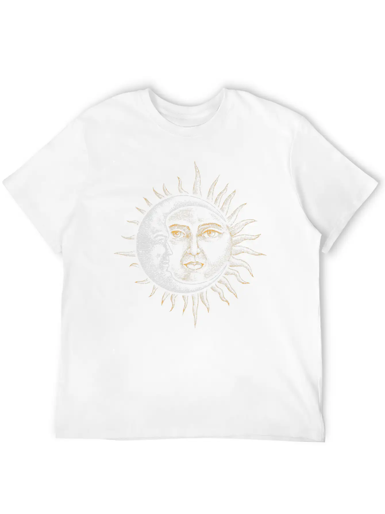 Vintage Astronomy Stars Sun Moon Basic Graphic T-Shirt – Daily Comfort In Soft Cotton