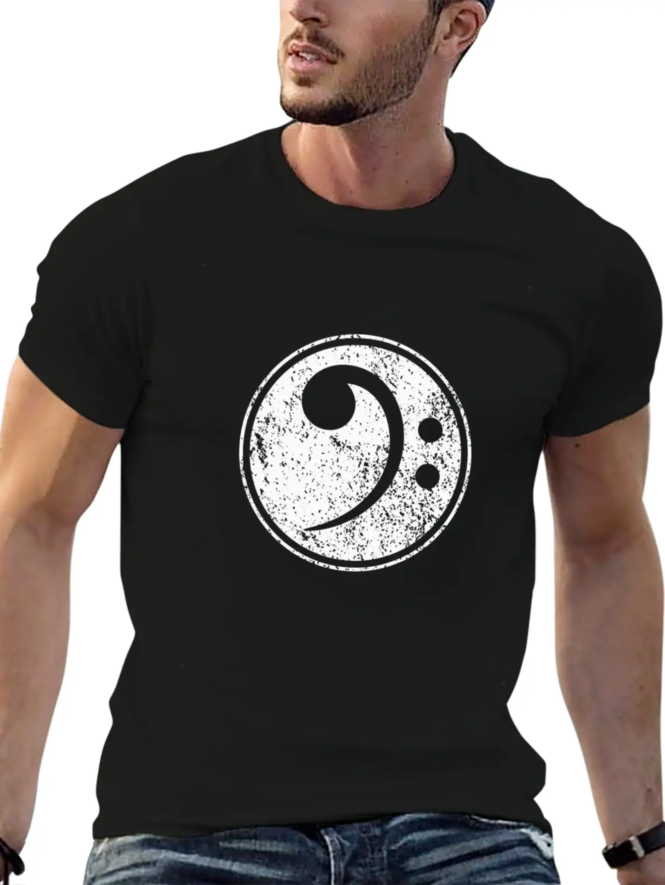 Vintage Bass Clef Bassist Bass Player Musician Ess Unisex Casual T-Shirt – Clean Design For Daily Comfort