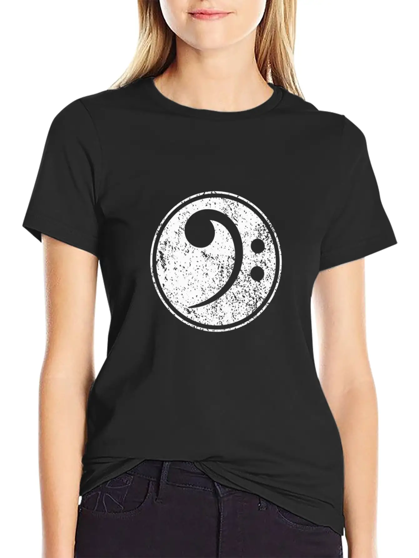 Vintage Bass Clef Bassist Bass Player Musician Ess Unisex Casual T-Shirt – Clean Design For Daily Comfort