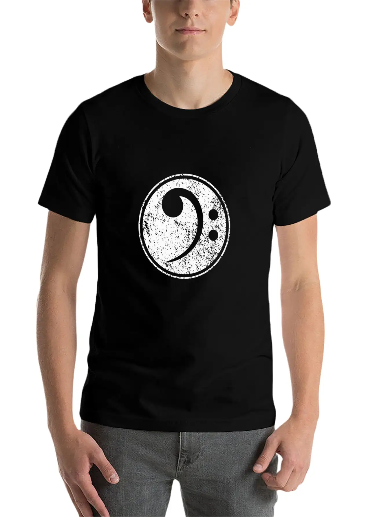 Vintage Bass Clef Bassist Bass Player Musician Ess Unisex Casual T-Shirt – Clean Design For Daily Comfort
