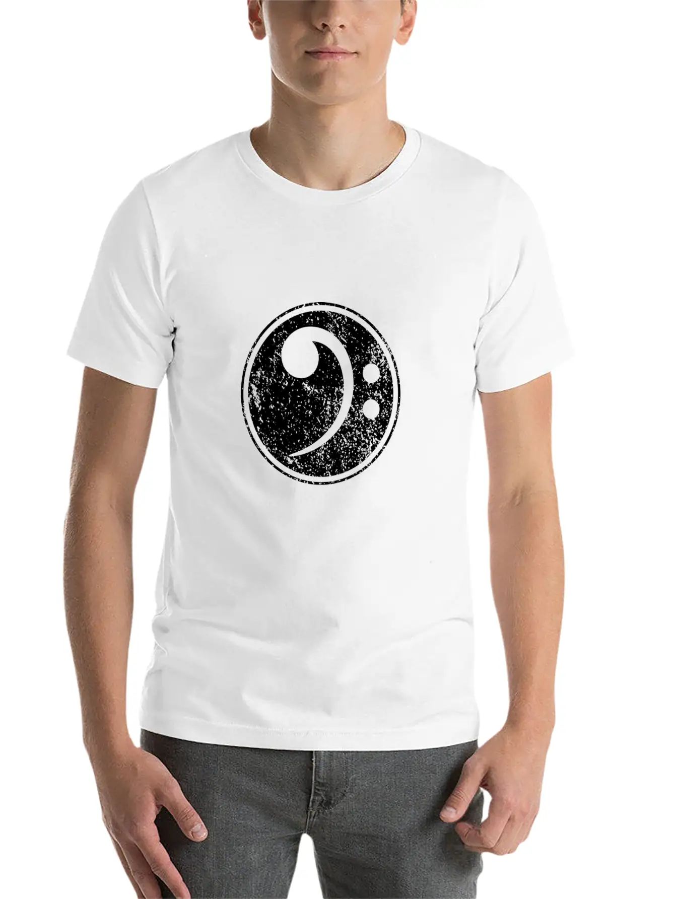 Vintage Bass Clef Bassist Bass Player Musician Ess Unisex Casual T-Shirt – Clean Design For Daily Comfort