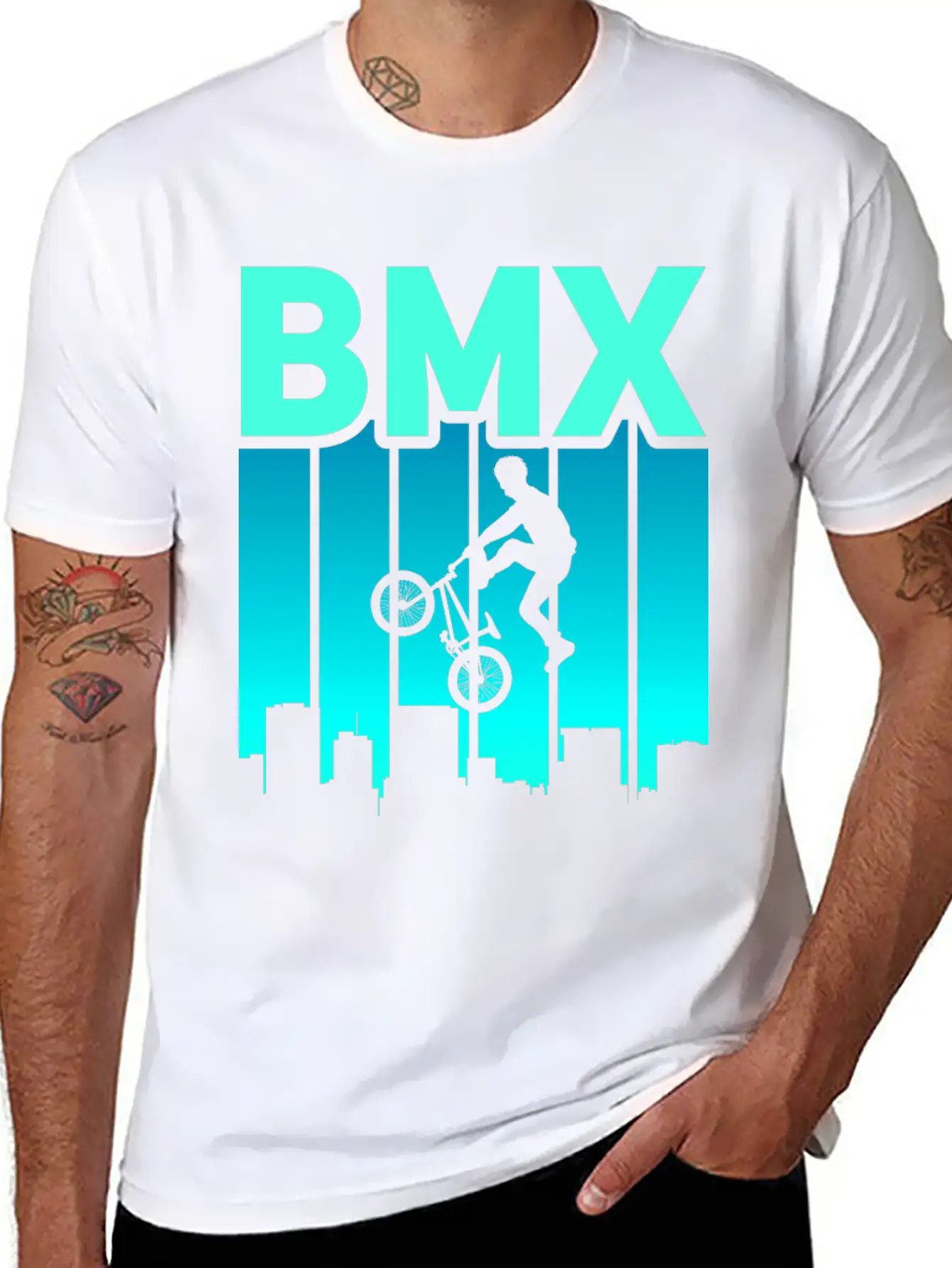 Vintage Bike Outfit, Bicycle Urban Freestyle BMX Essential Cotton Tee For Daily Outfits – Unisex Style