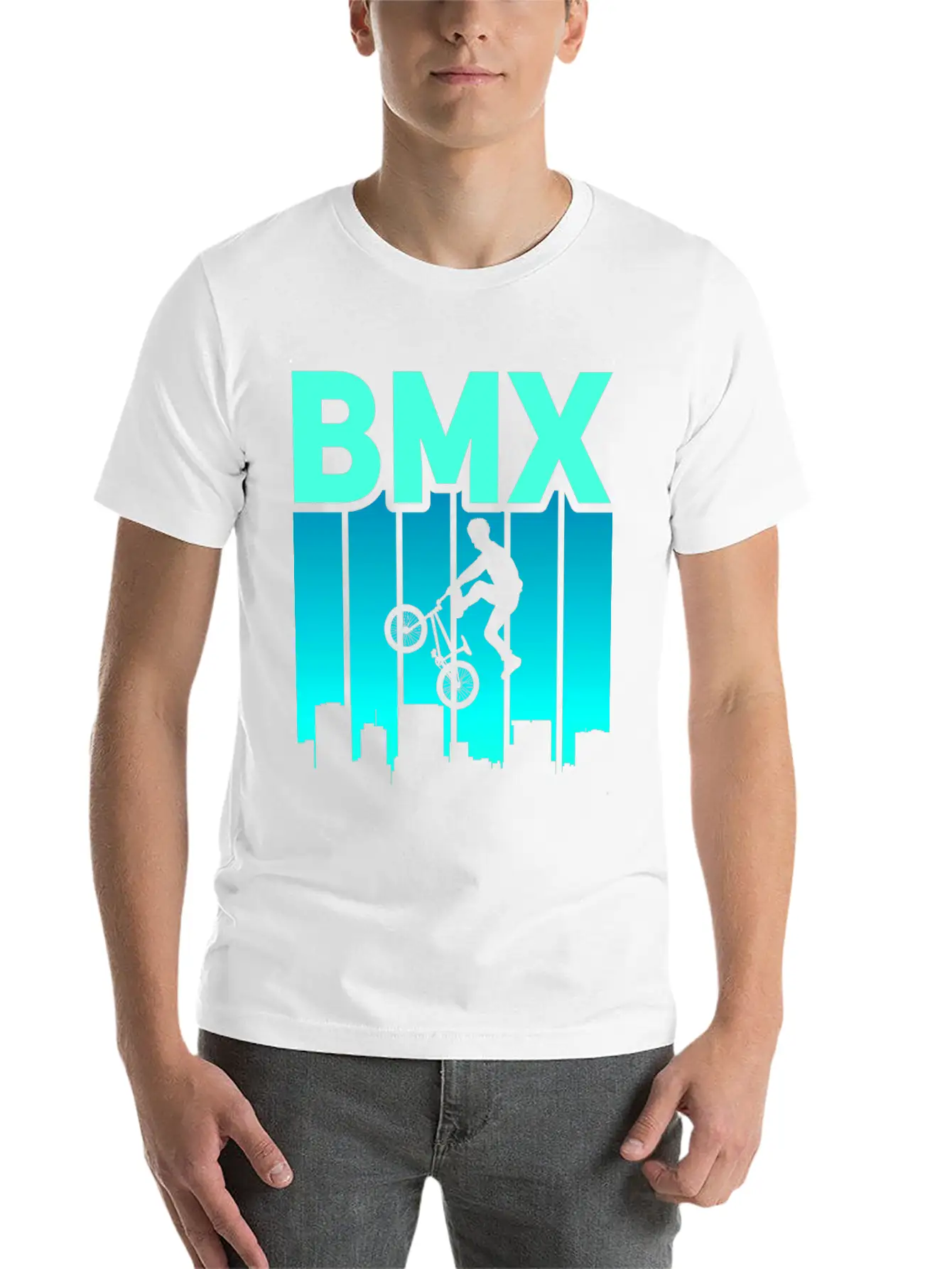 Vintage Bike Outfit, Bicycle Urban Freestyle BMX Essential Cotton Tee For Daily Outfits – Unisex Style