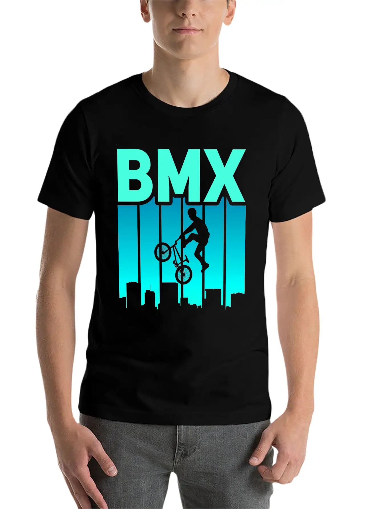 Vintage Bike Outfit, Bicycle Urban Freestyle BMX Essential Cotton Tee For Daily Outfits – Unisex Style