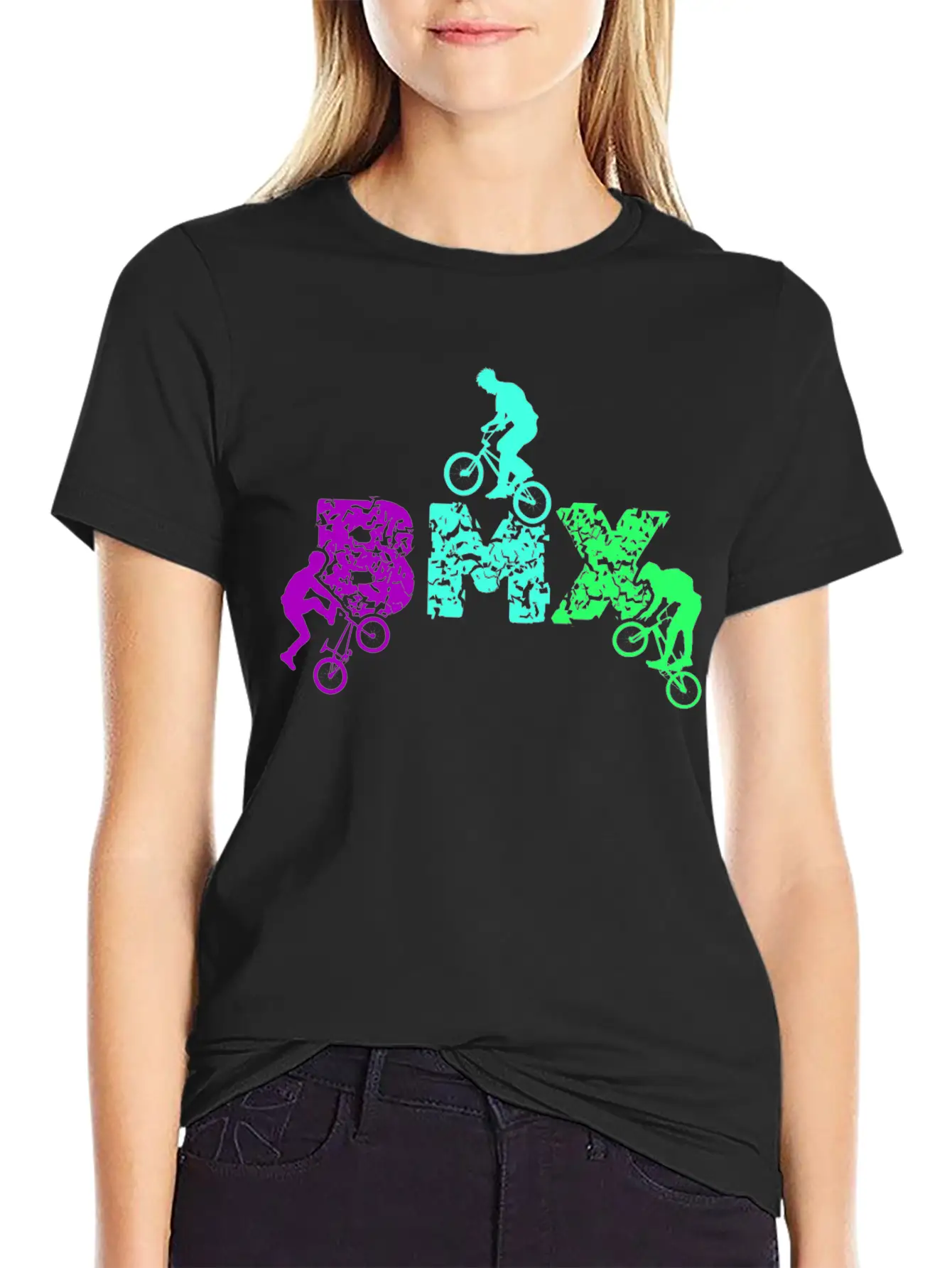 Vintage Bike Outfit, Bicycle Urban Freestyle BMX Relaxed Everyday Tee – Lightweight And Durable Cotton