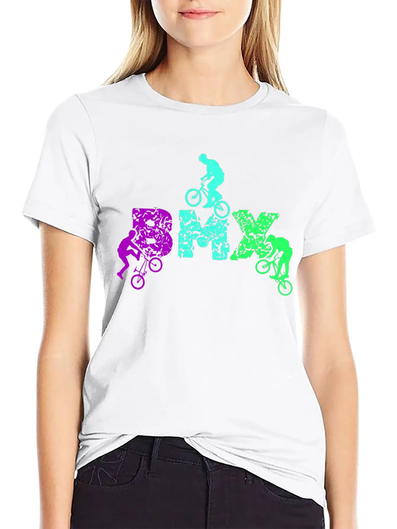 Vintage Bike Outfit, Bicycle Urban Freestyle BMX Relaxed Everyday Tee – Lightweight And Durable Cotton