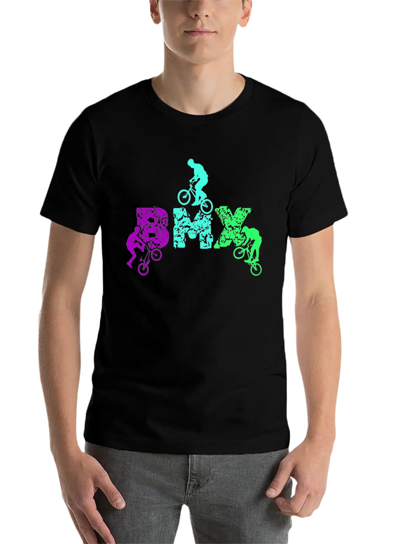 Vintage Bike Outfit, Bicycle Urban Freestyle BMX Relaxed Everyday Tee – Lightweight And Durable Cotton