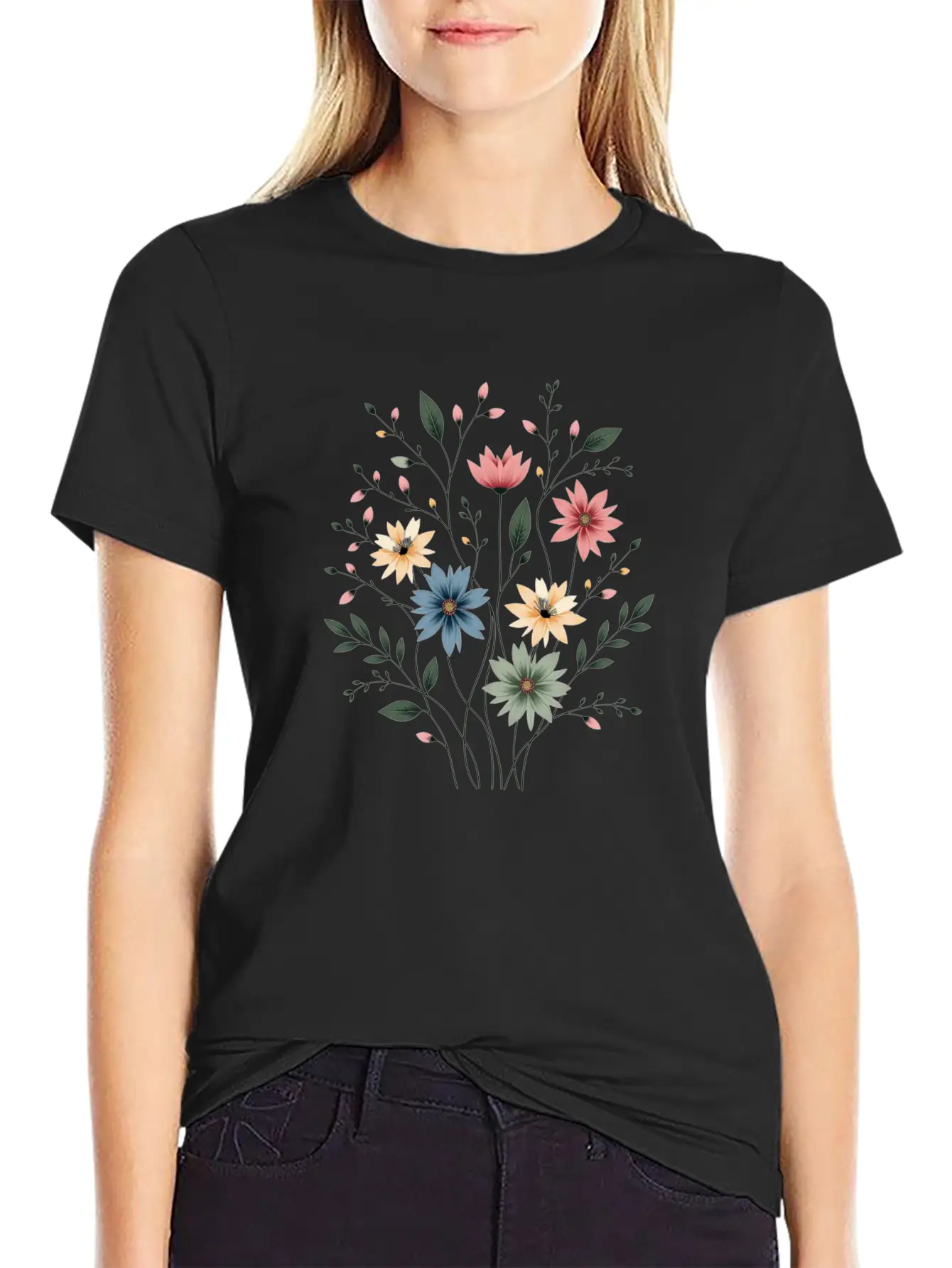 Vintage Bloom Trend Unisex Casual T-Shirt – Clean Design For Daily Comfort