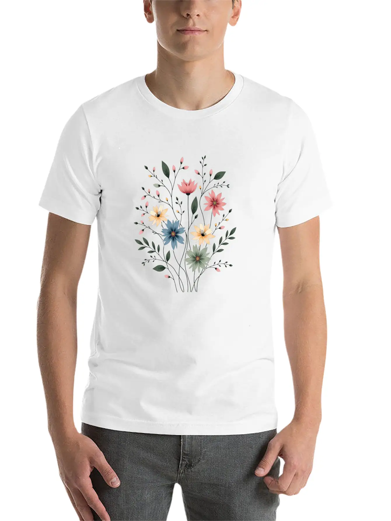 Vintage Bloom Trend Unisex Casual T-Shirt – Clean Design For Daily Comfort