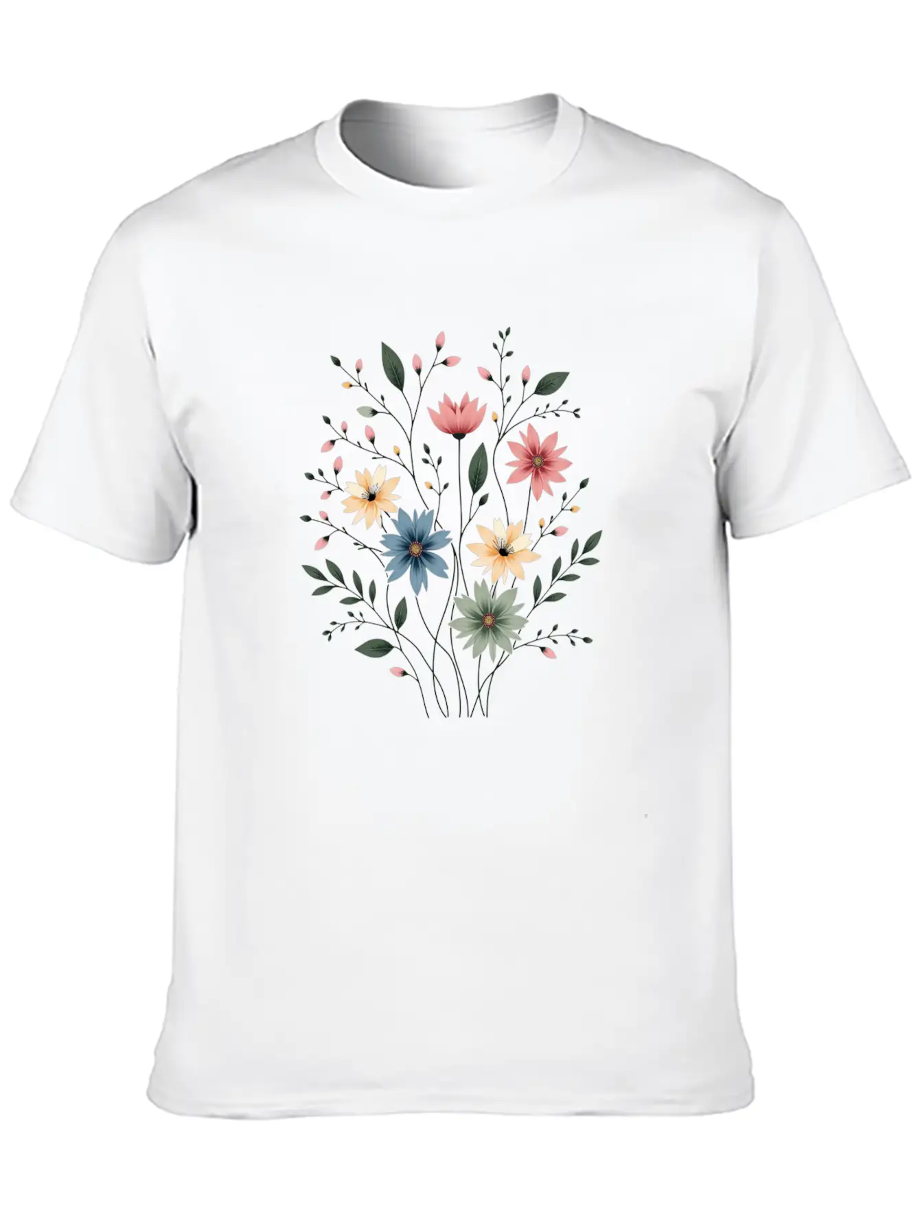 Vintage Bloom Trend Unisex Casual T-Shirt – Clean Design For Daily Comfort