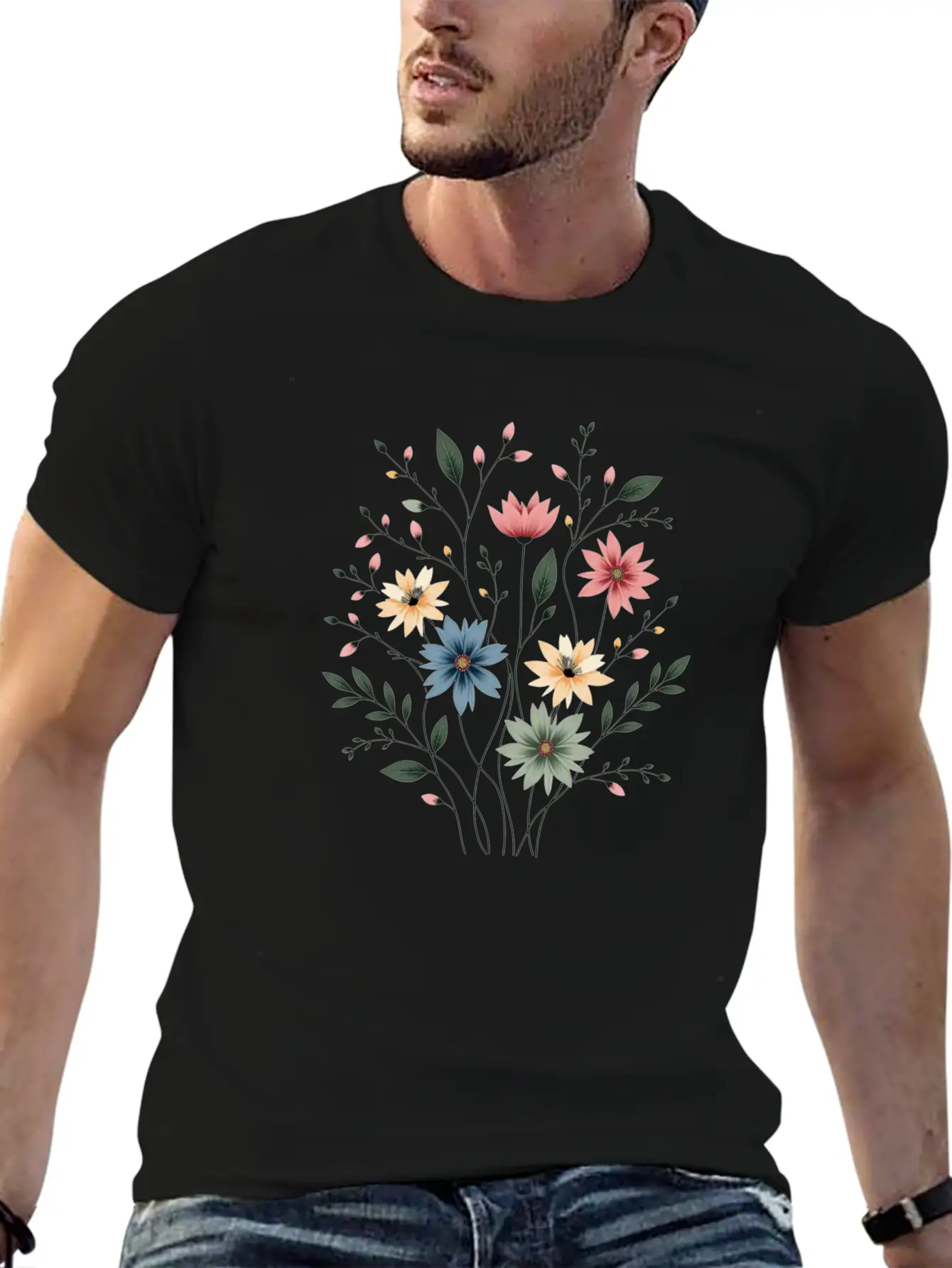 Vintage Bloom Trend Unisex Casual T-Shirt – Clean Design For Daily Comfort