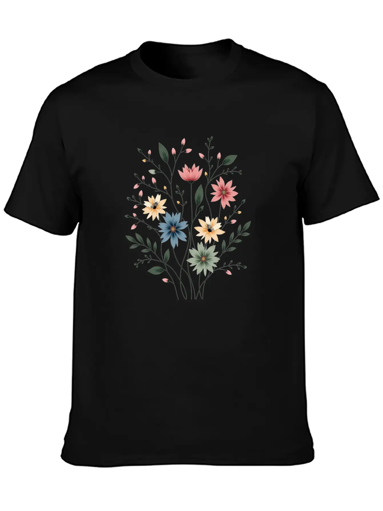 Vintage Bloom Trend Unisex Casual T-Shirt – Clean Design For Daily Comfort