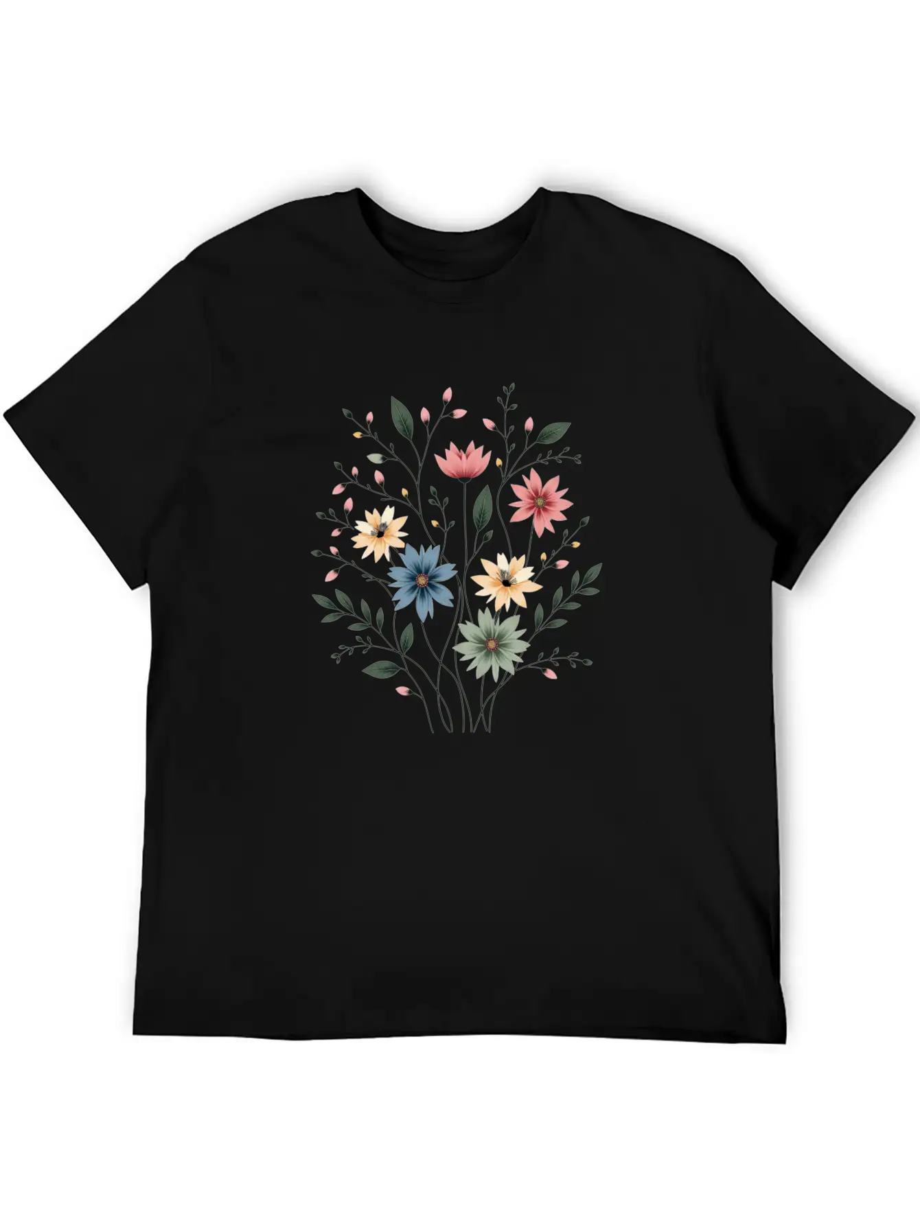 Vintage Bloom Trend Unisex Casual T-Shirt – Clean Design For Daily Comfort