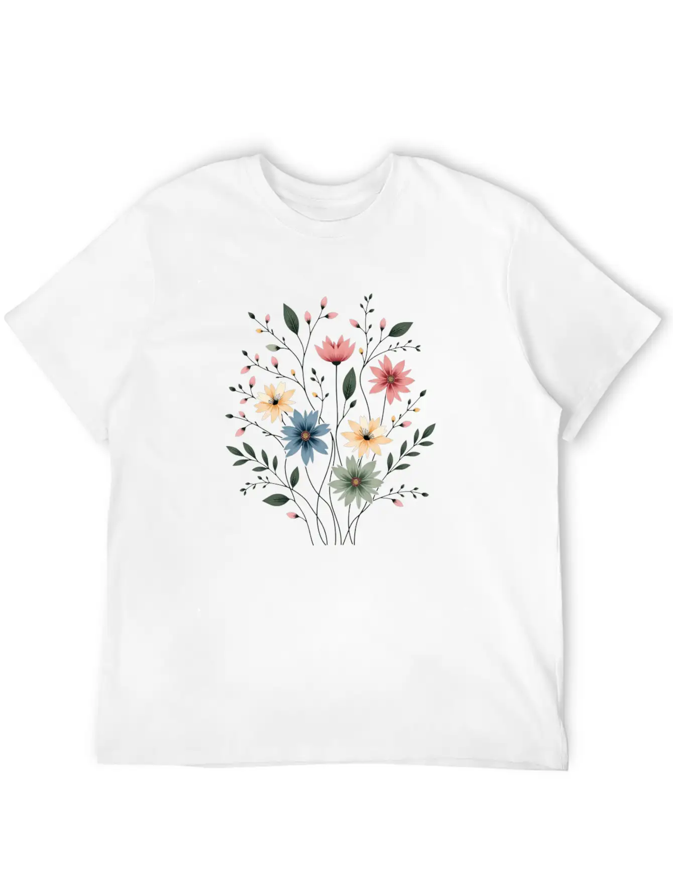 Vintage Bloom Trend Unisex Casual T-Shirt – Clean Design For Daily Comfort