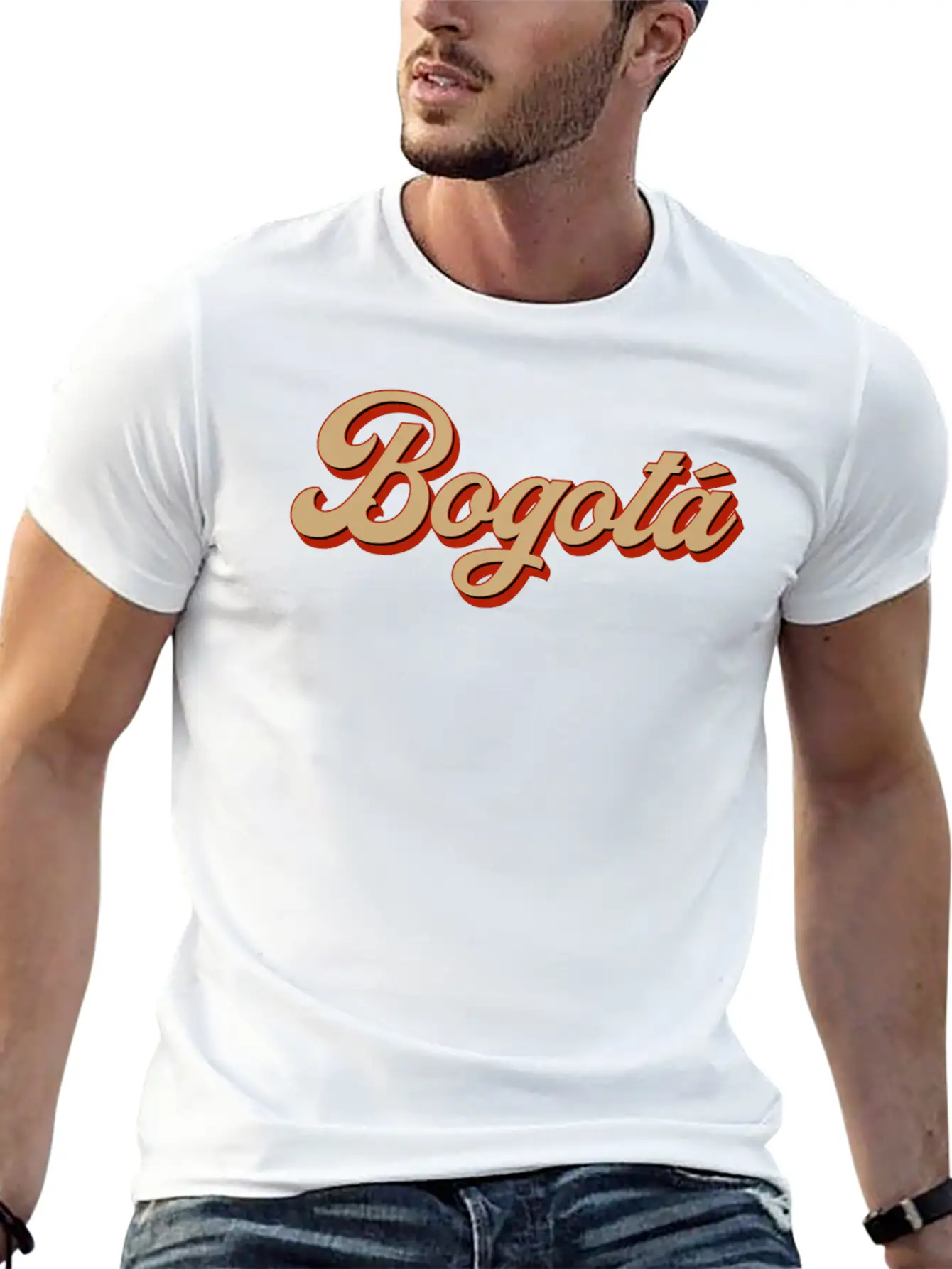 Vintage Bogota Lettering Modern Fit Casual T-Shirt ��� Clean And Versatile Design