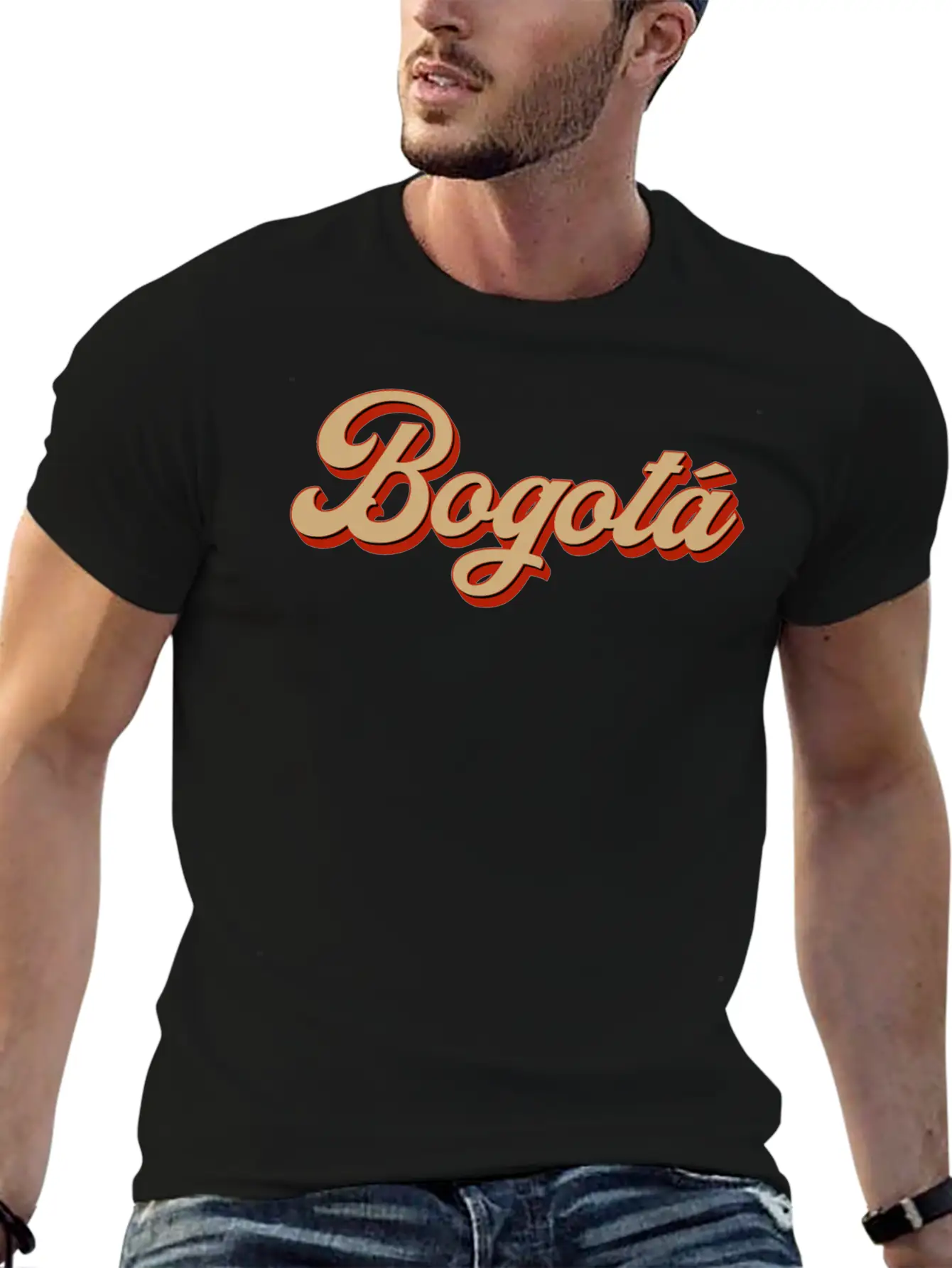 Vintage Bogota Lettering Modern Fit Casual T-Shirt ��� Clean And Versatile Design