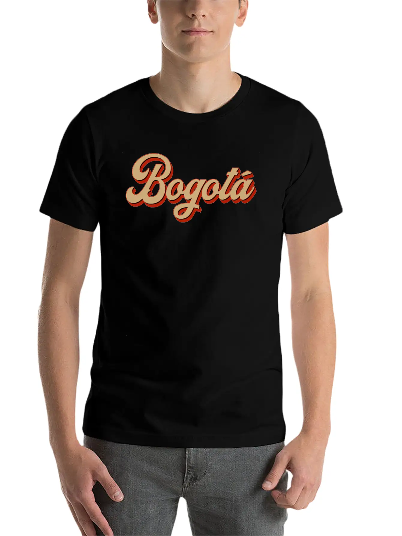 Vintage Bogota Lettering Modern Fit Casual T-Shirt ��� Clean And Versatile Design