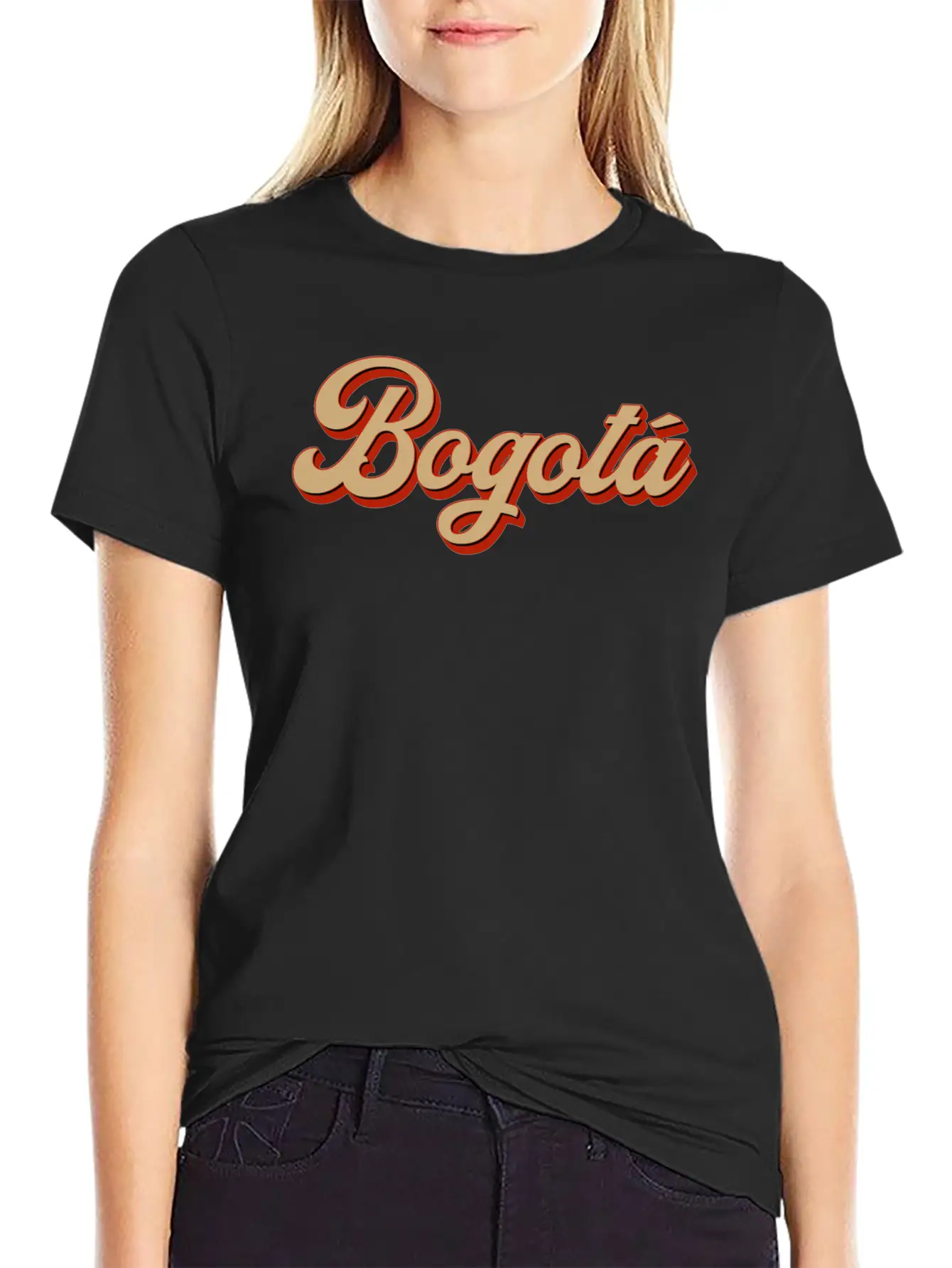 Vintage Bogota Lettering Modern Fit Casual T-Shirt ��� Clean And Versatile Design