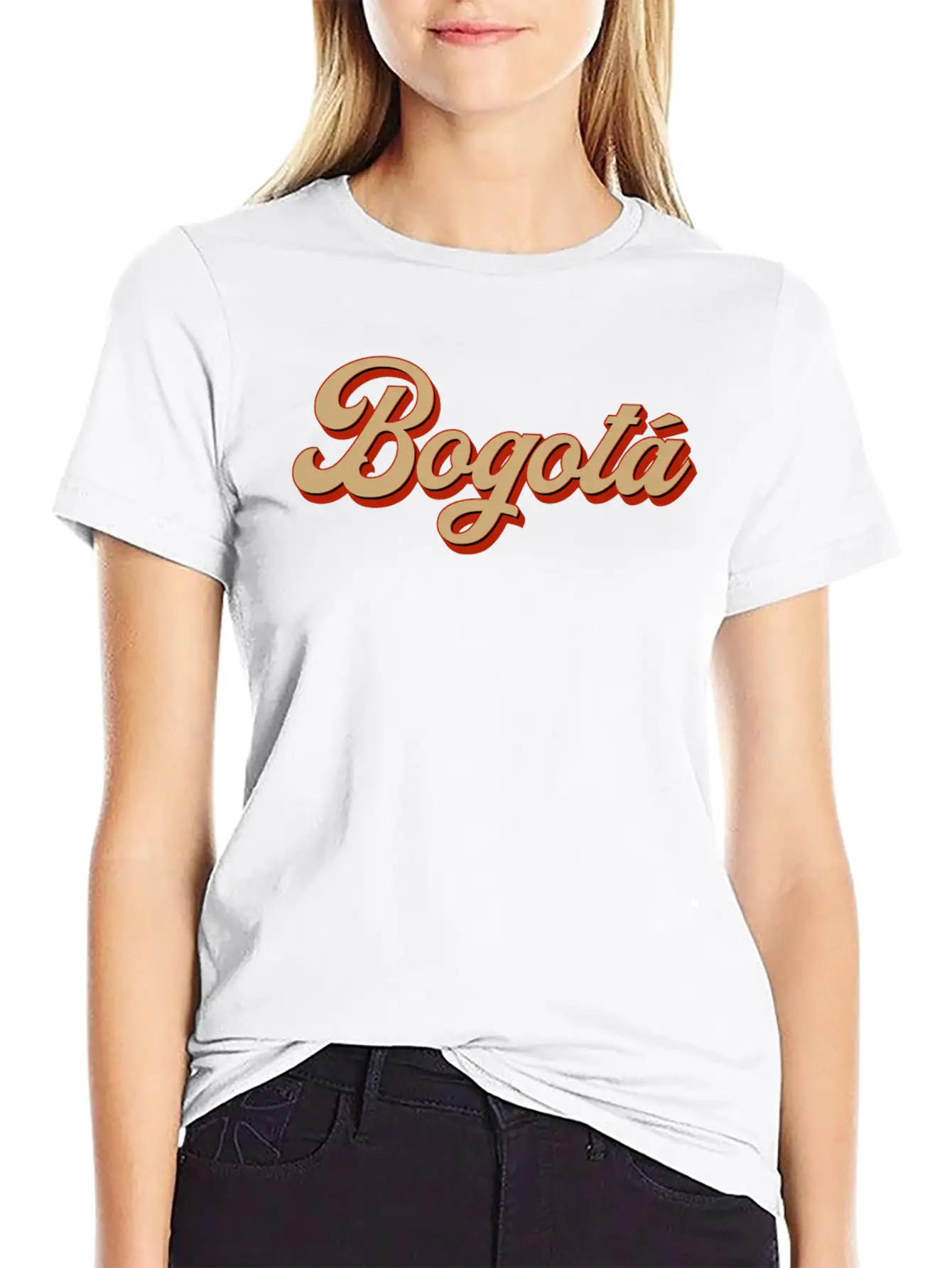 Vintage Bogota Lettering Modern Fit Casual T-Shirt ��� Clean And Versatile Design