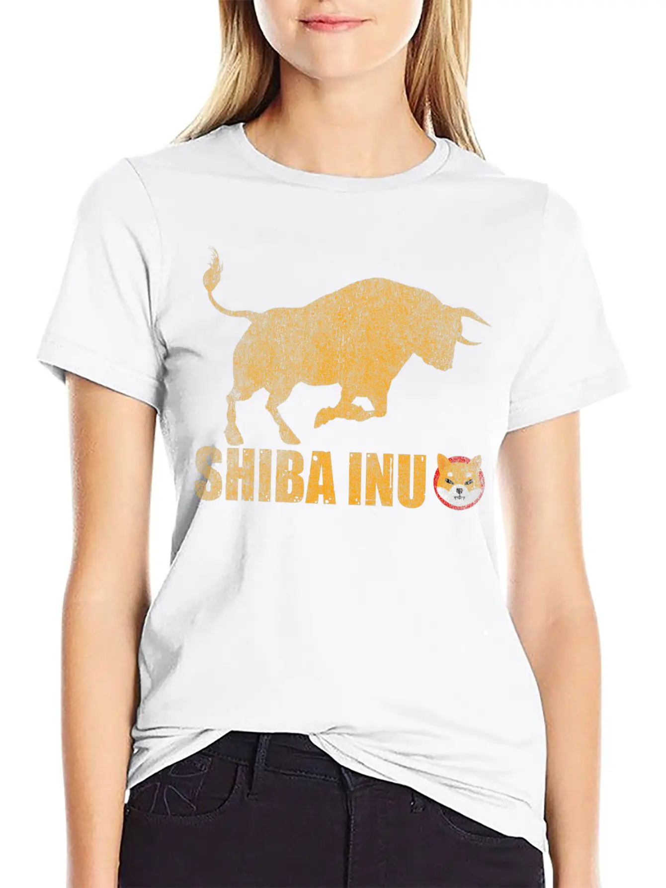 Vintage Bull Market Shiba Inu Coin Crypto Token Stylish Everyday T-Shirt – Unisex Basic Cotton Tee